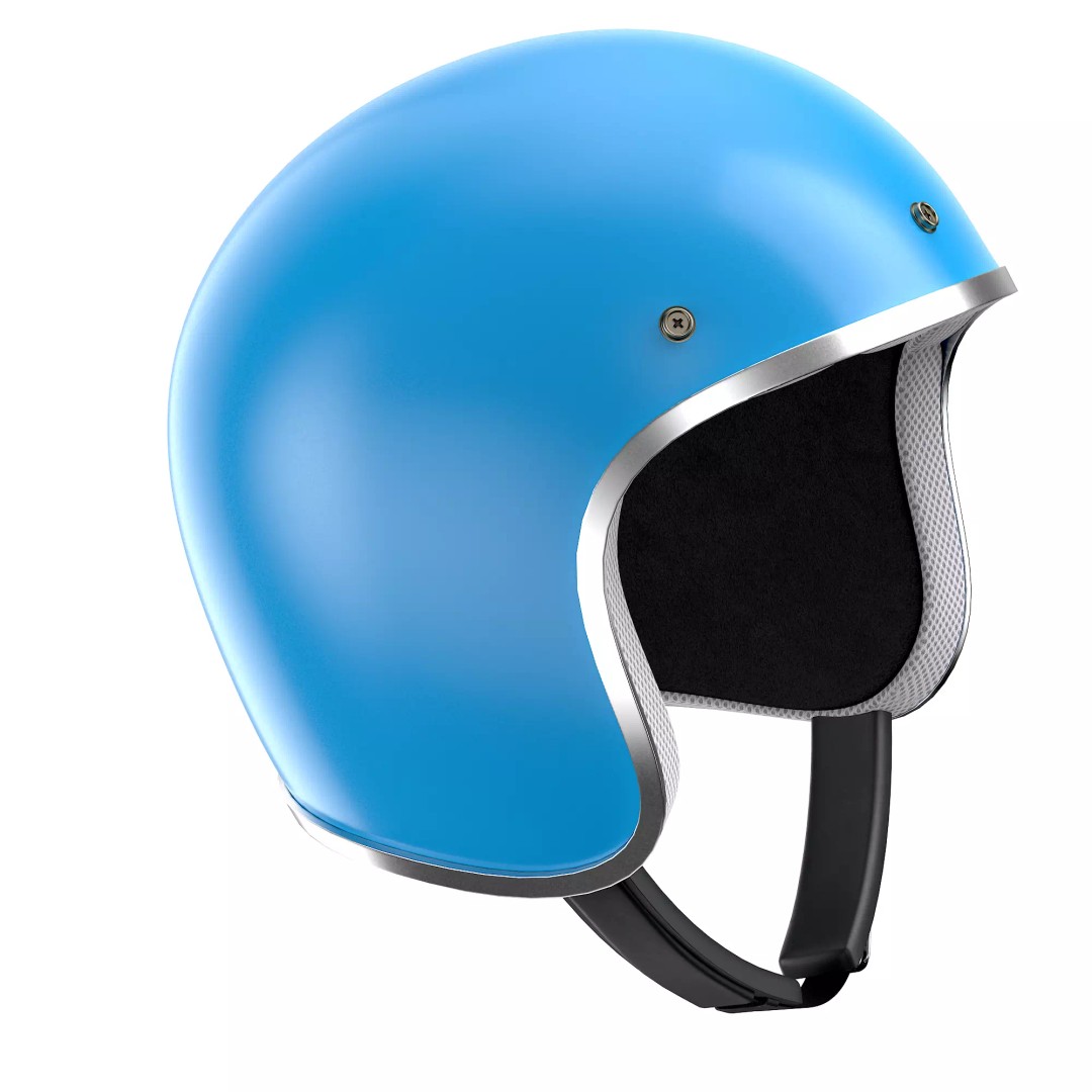 Motorcycle Helmet 3D Model – Low Poly PBR Asset, FBX, OBJ - View 43