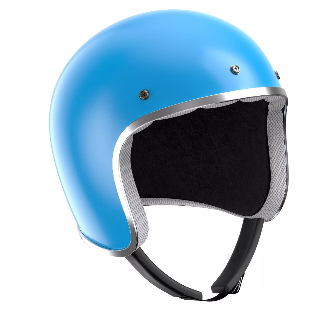 Motorcycle Helmet 3D Model – Low Poly PBR Asset, FBX, OBJ - View 45