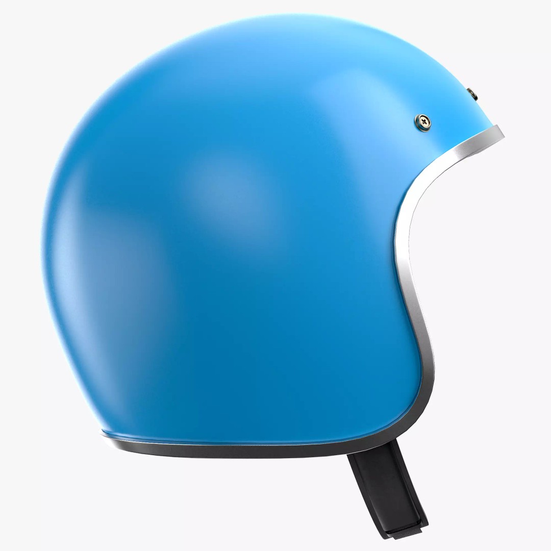 Motorcycle Helmet 3D Model – Low Poly PBR Asset, FBX, OBJ - View 9