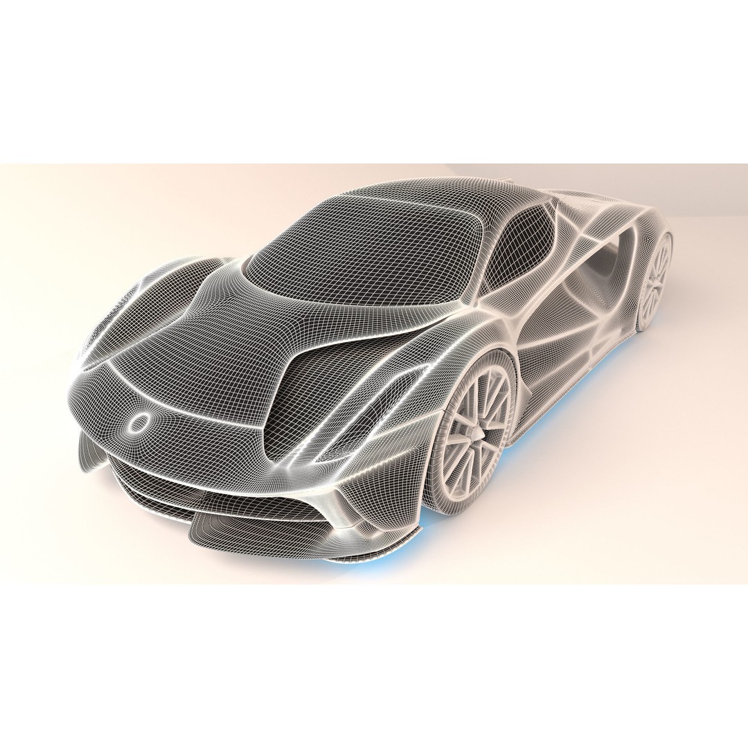 Lotus Evija 2020 3D Model – Low Poly Sport Car, FBX, OBJ, Blender
