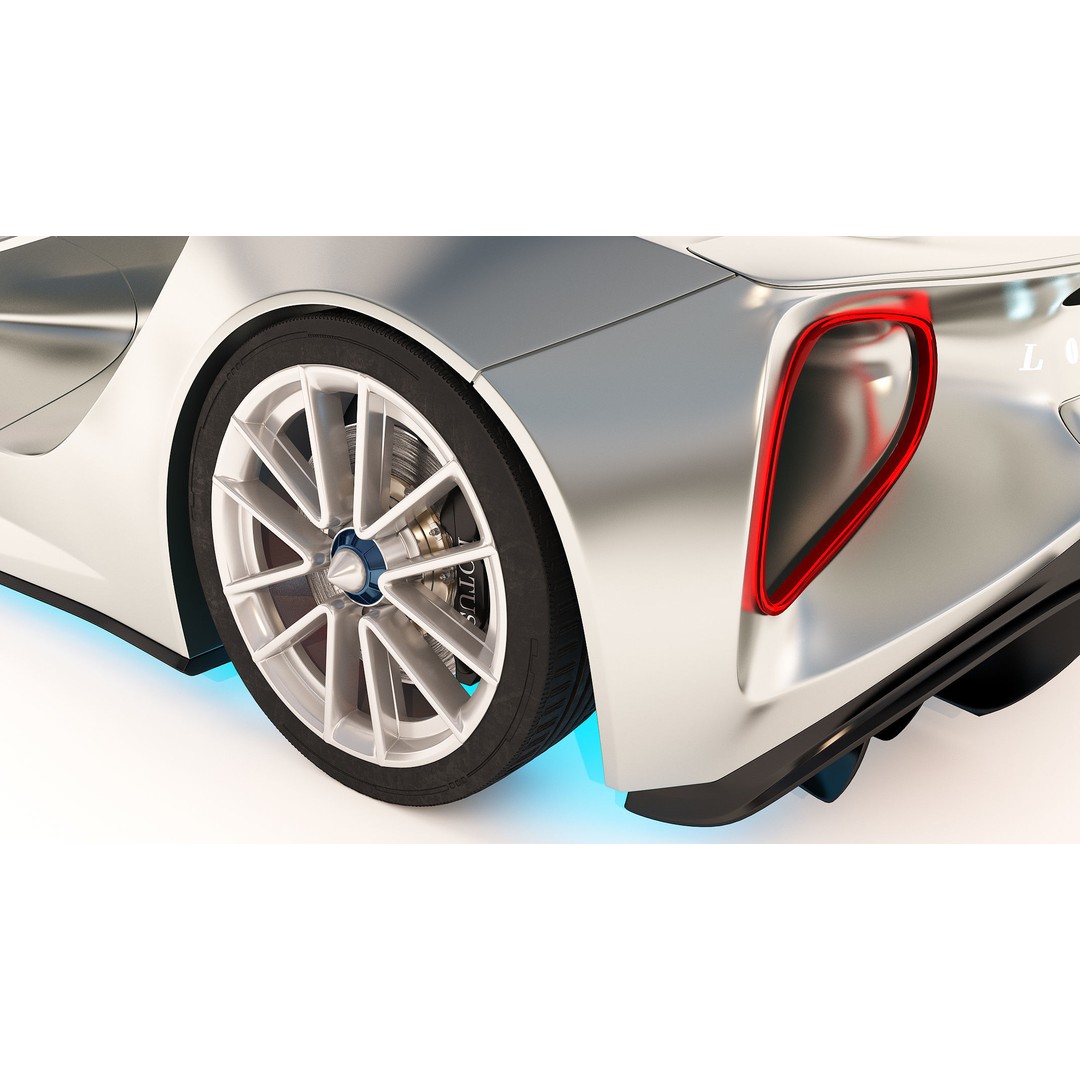 Lotus Evija 2020 3D Model – Low Poly Sport Car, FBX, OBJ, Blender - View 10