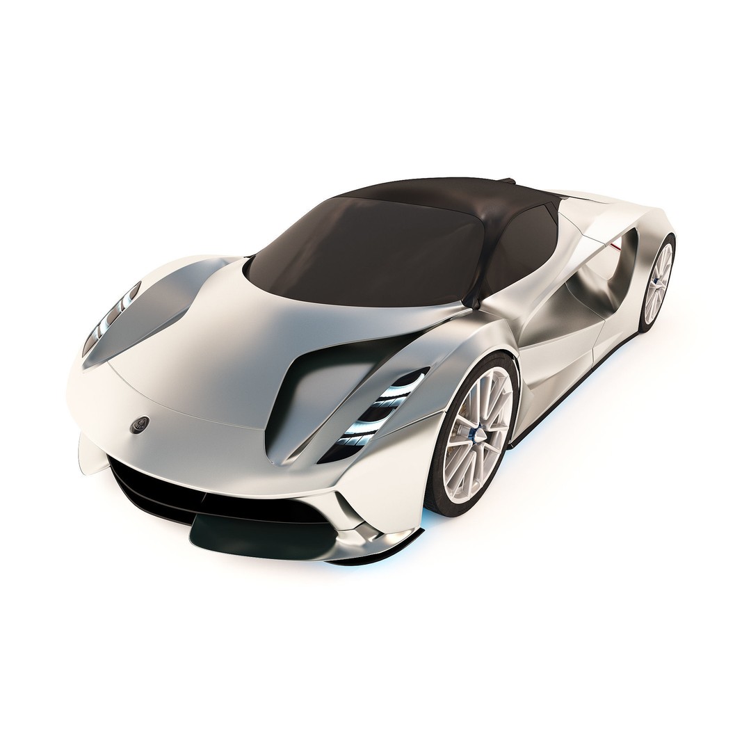 Lotus Evija 2020 3D Model – Low Poly Sport Car, FBX, OBJ, Blender - View 12