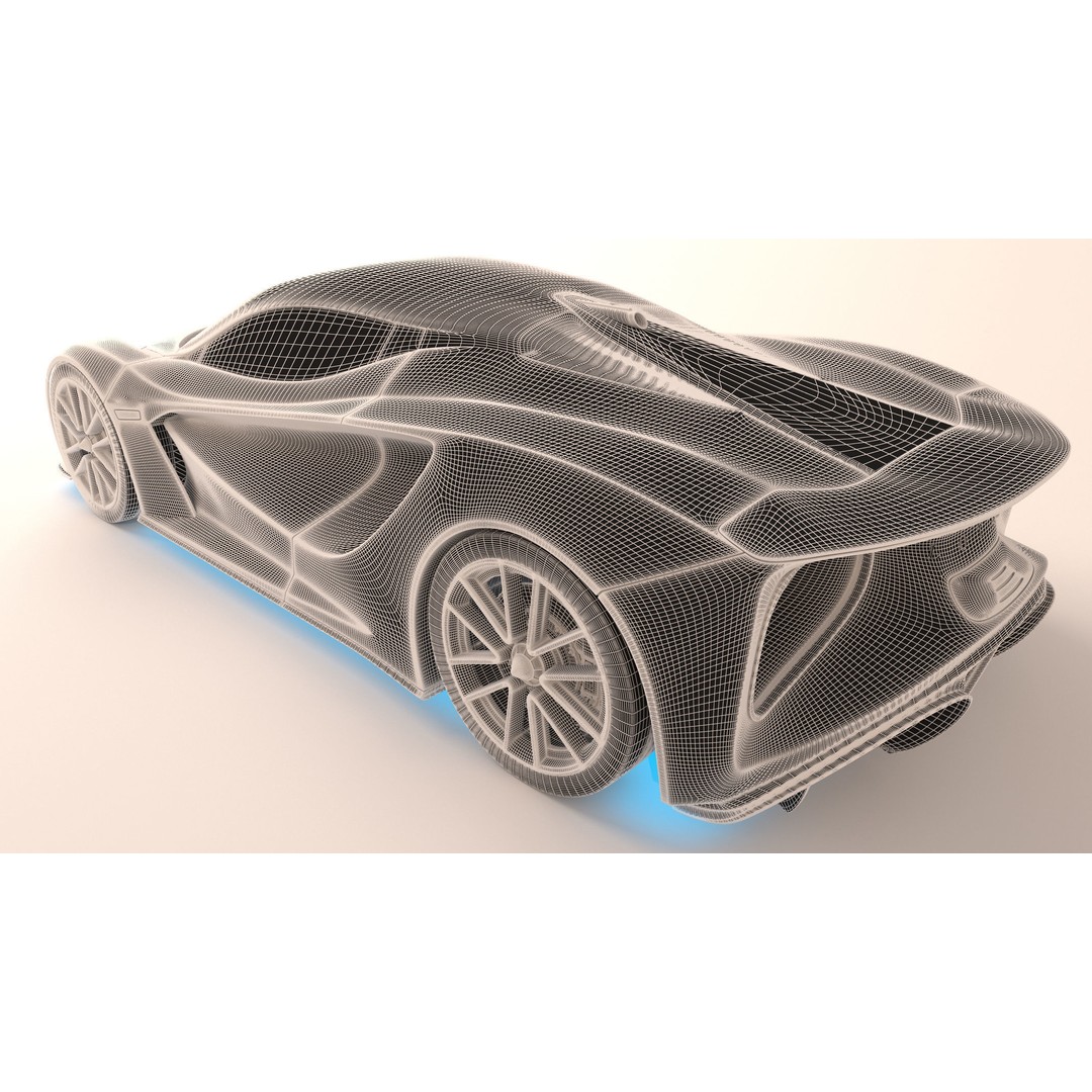 Lotus Evija 2020 3D Model – Low Poly Sport Car, FBX, OBJ, Blender - View 14