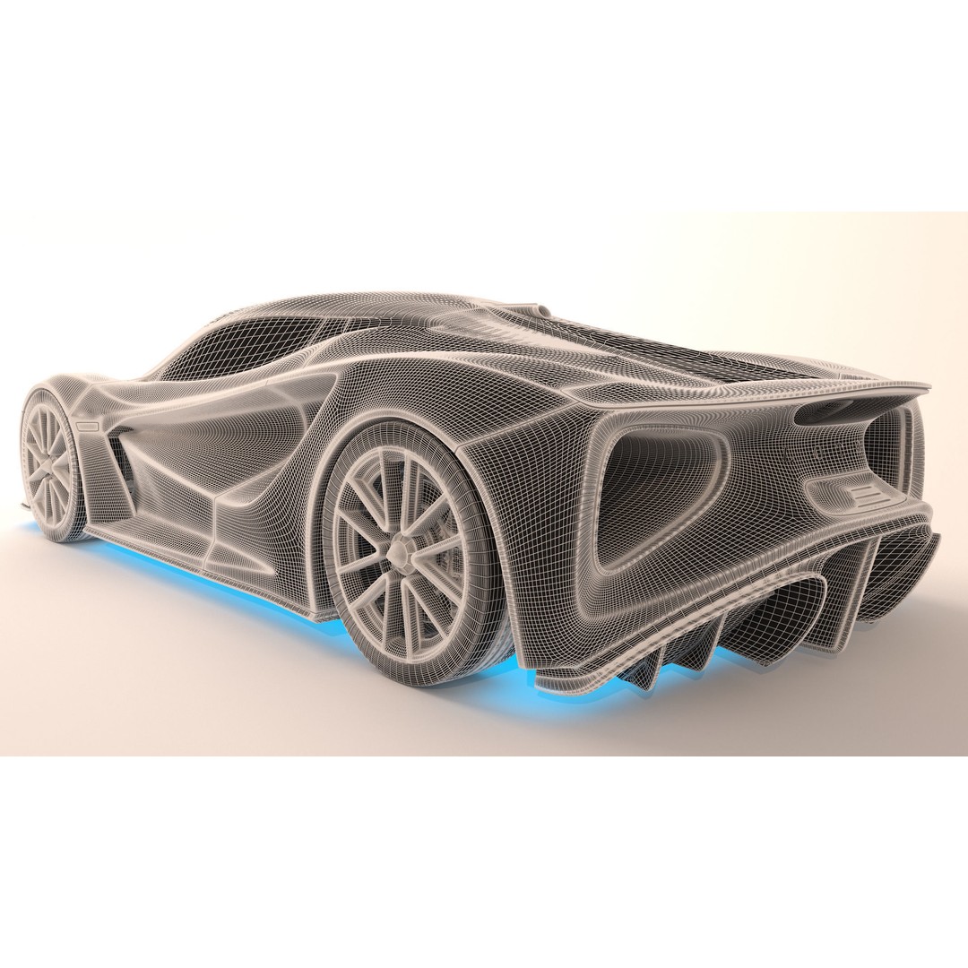 Lotus Evija 2020 3D Model – Low Poly Sport Car, FBX, OBJ, Blender - View 15