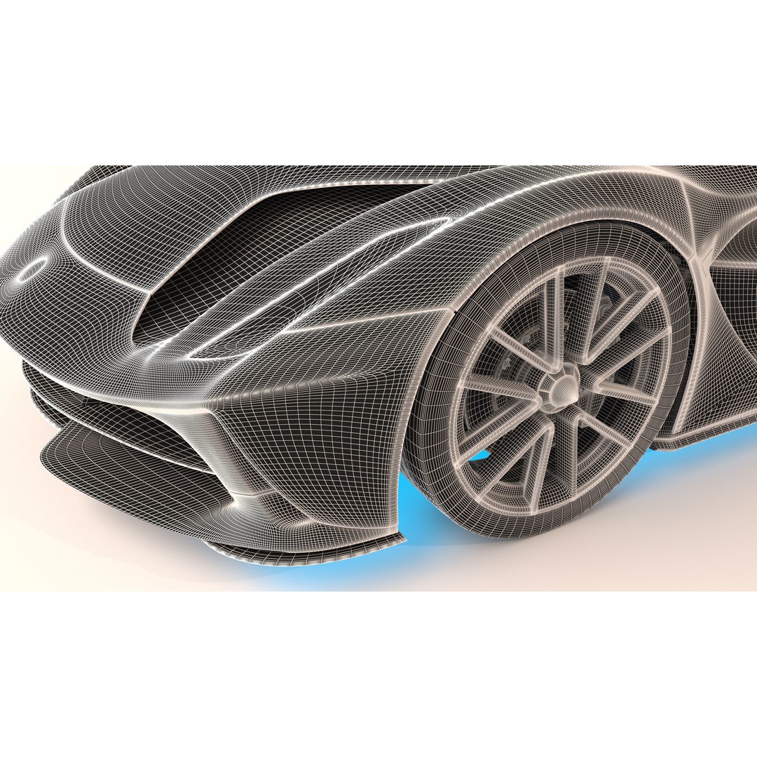 Lotus Evija 2020 3D Model – Low Poly Sport Car, FBX, OBJ, Blender - View 19