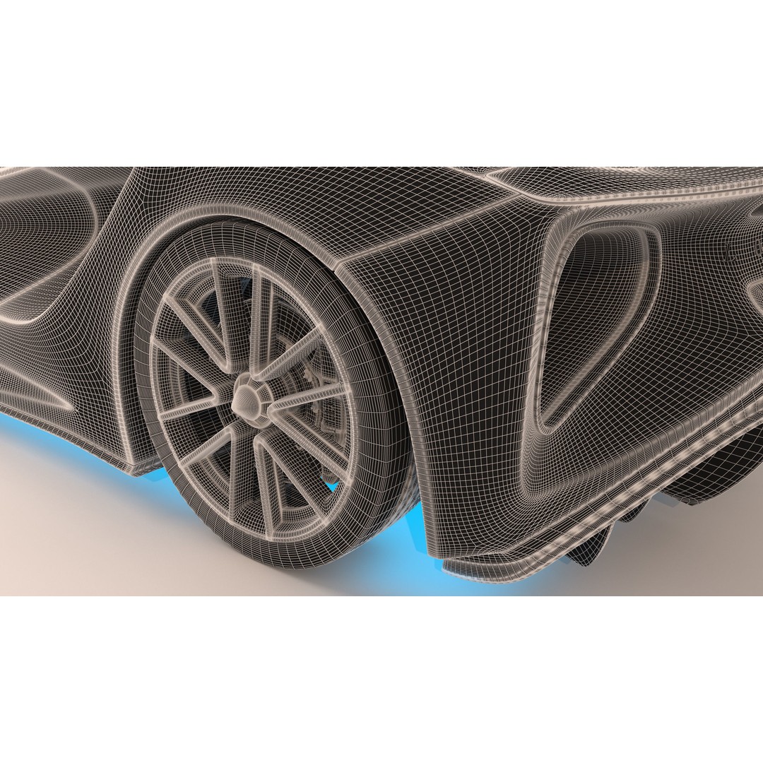 Lotus Evija 2020 3D Model – Low Poly Sport Car, FBX, OBJ, Blender - View 20