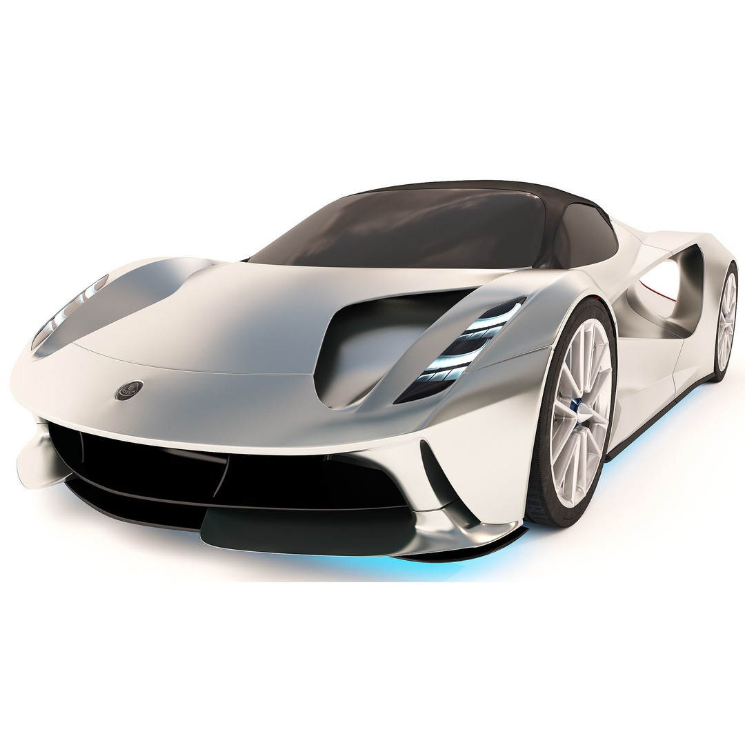 Lotus Evija 2020 3D Model – Low Poly Sport Car, FBX, OBJ, Blender - View 3