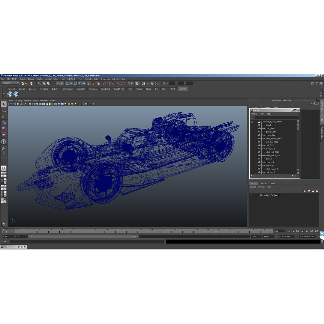 Formula E Car 3D Model – High Poly Racing Asset, FBX, OBJ