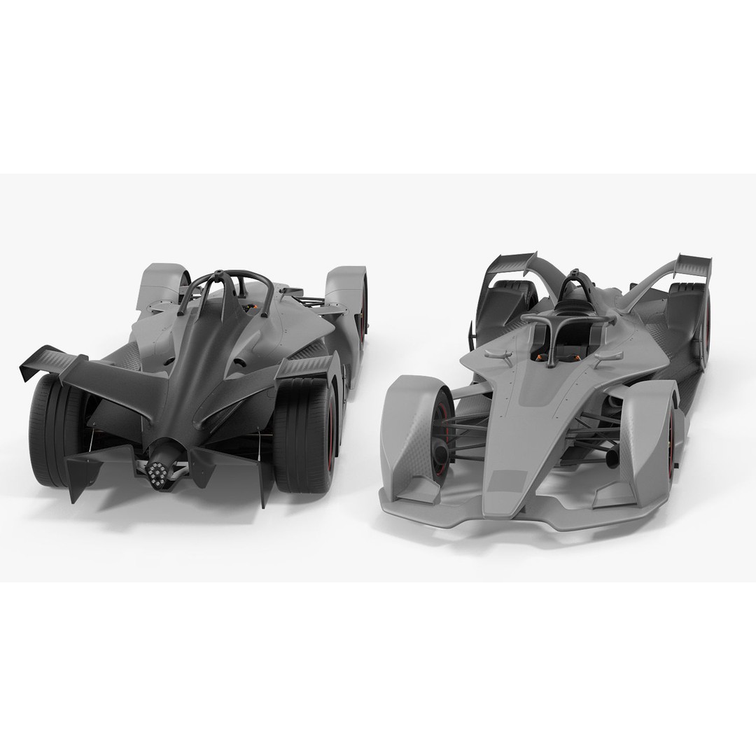 Formula E Car 3D Model – High Poly Racing Asset, FBX, OBJ - View 10