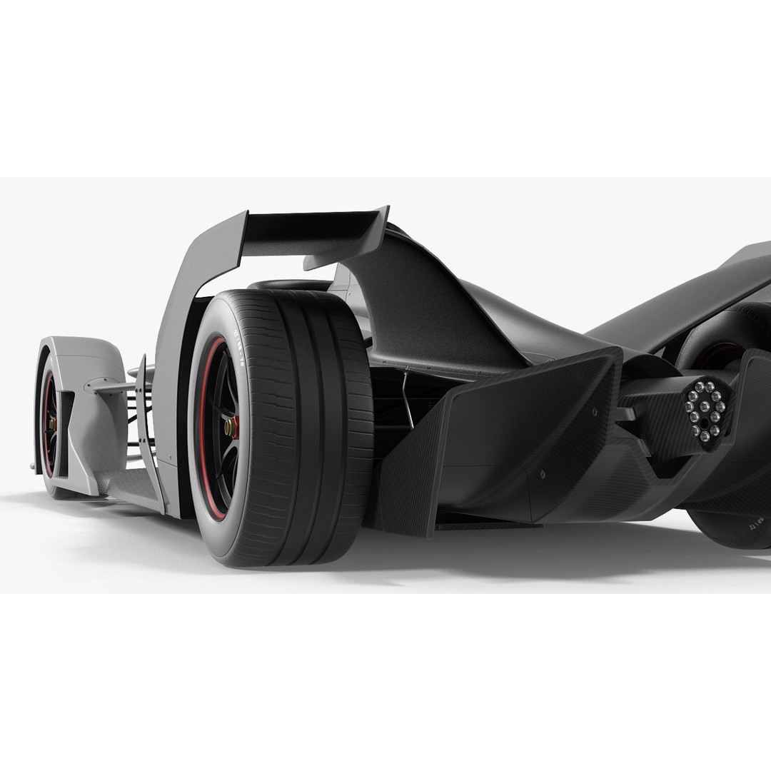 Formula E Car 3D Model – High Poly Racing Asset, FBX, OBJ - View 16
