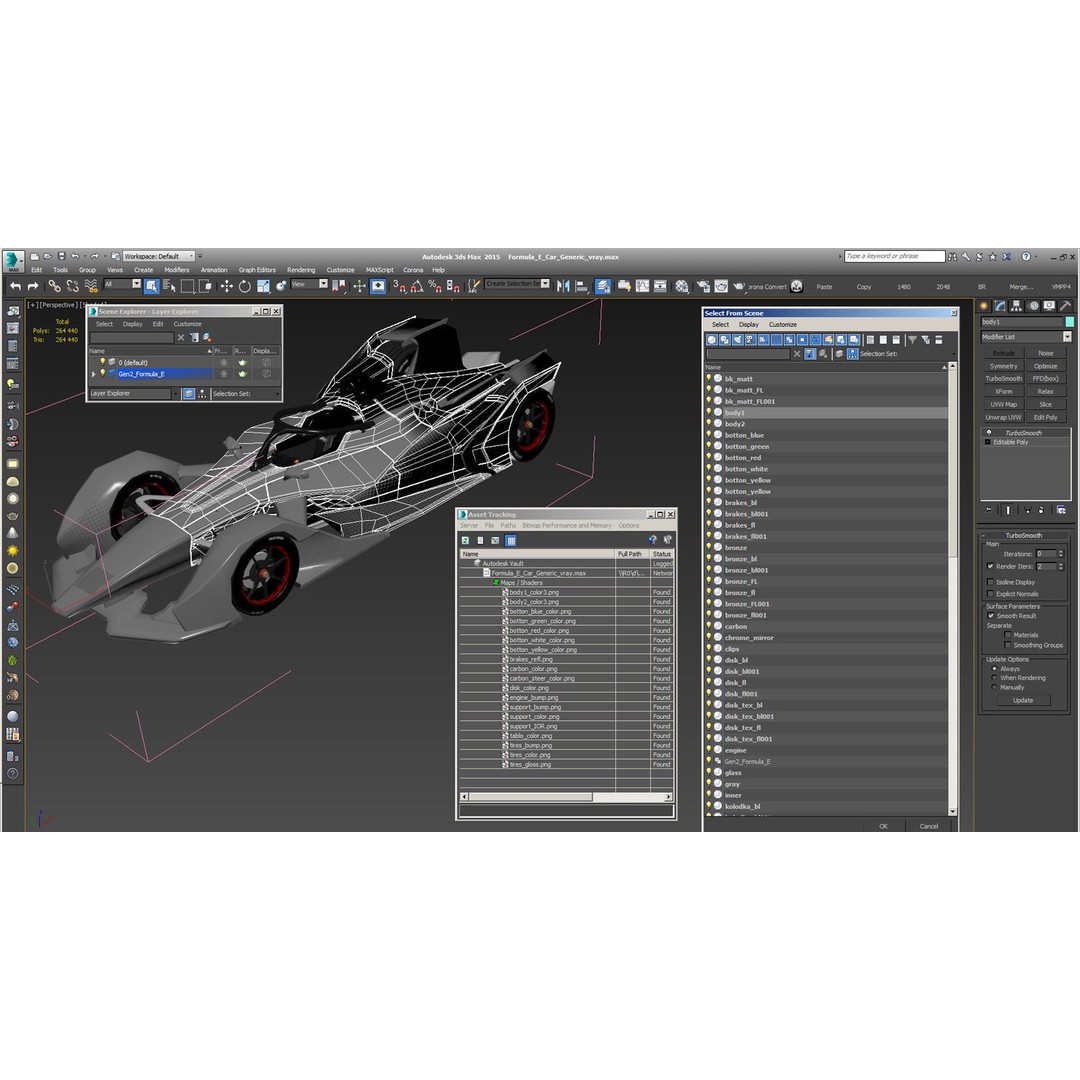 Formula E Car 3D Model – High Poly Racing Asset, FBX, OBJ - View 23