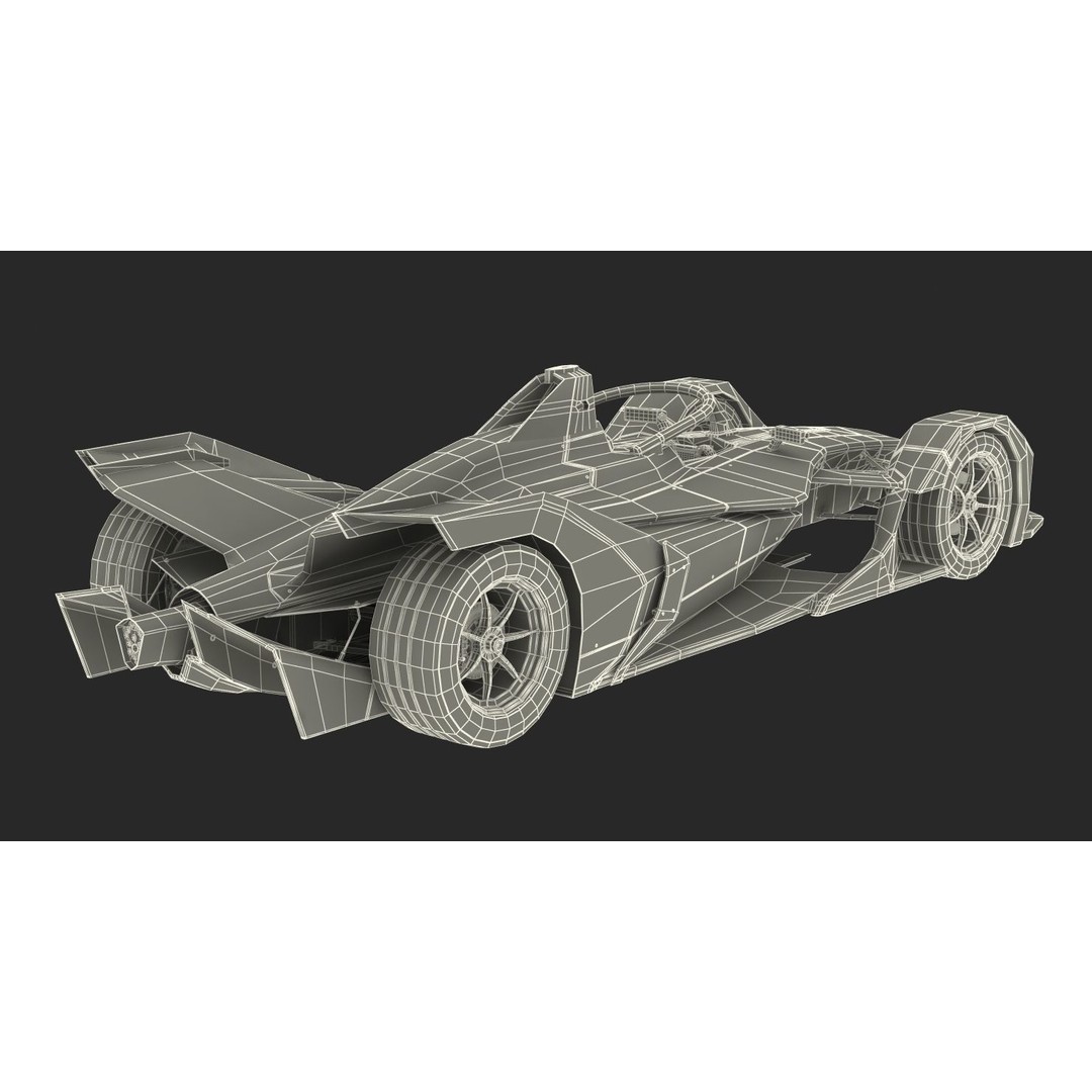 Formula E Car 3D Model – High Poly Racing Asset, FBX, OBJ - View 24