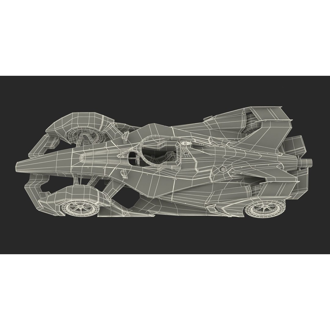 Formula E Car 3D Model – High Poly Racing Asset, FBX, OBJ - View 25