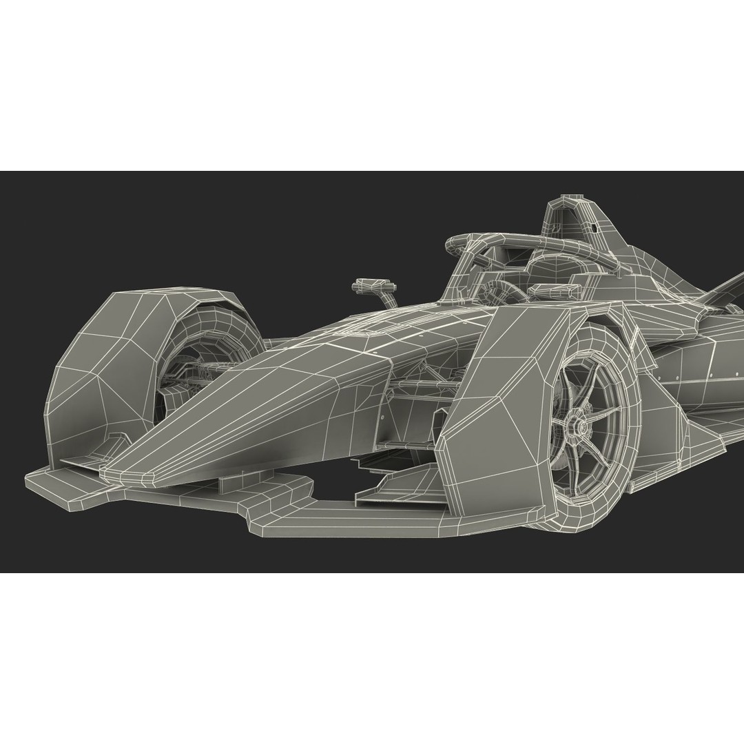 Formula E Car 3D Model – High Poly Racing Asset, FBX, OBJ - View 26
