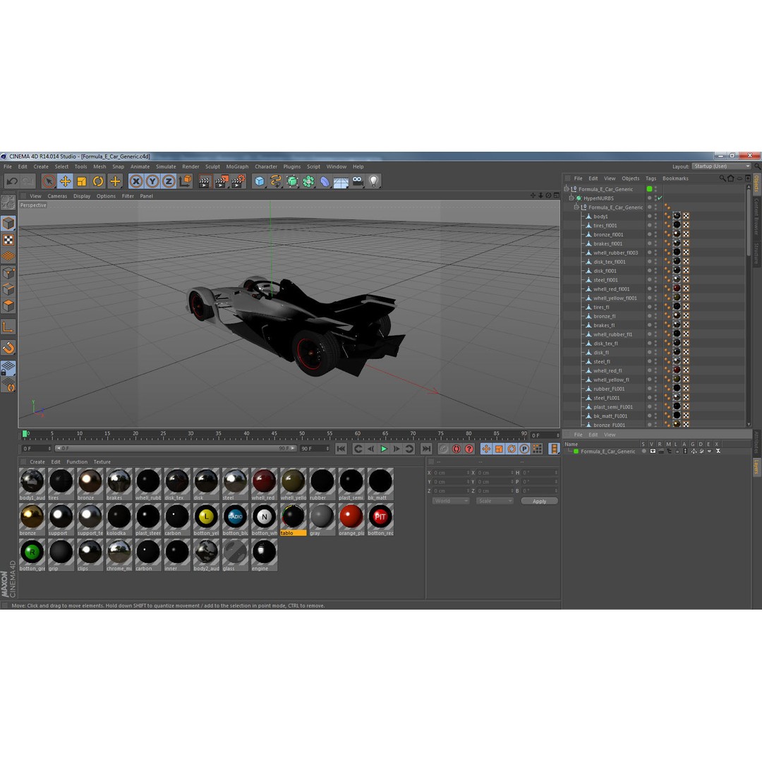 Formula E Car 3D Model – High Poly Racing Asset, FBX, OBJ - View 33