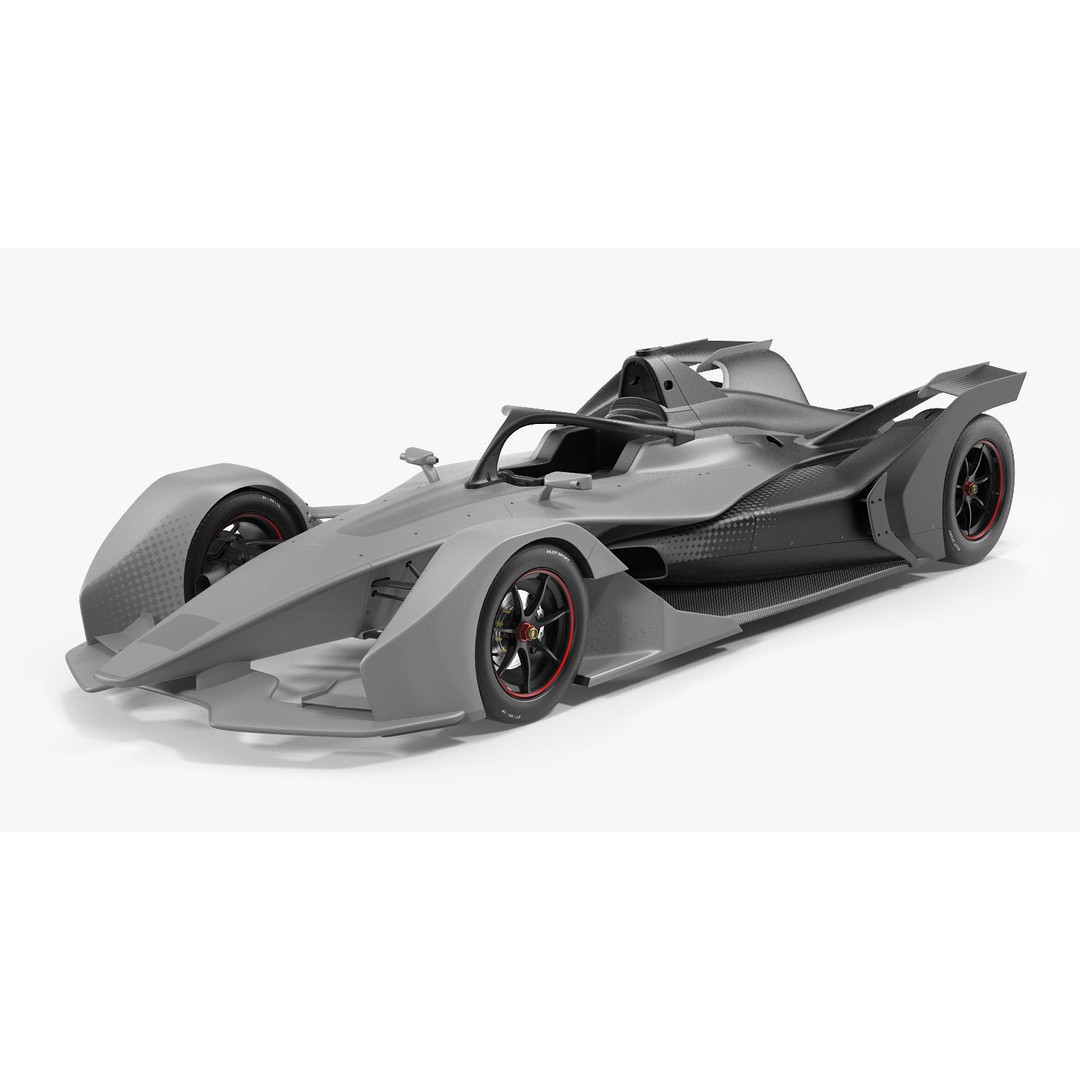 Formula E Car 3D Model – High Poly Racing Asset, FBX, OBJ - View 6