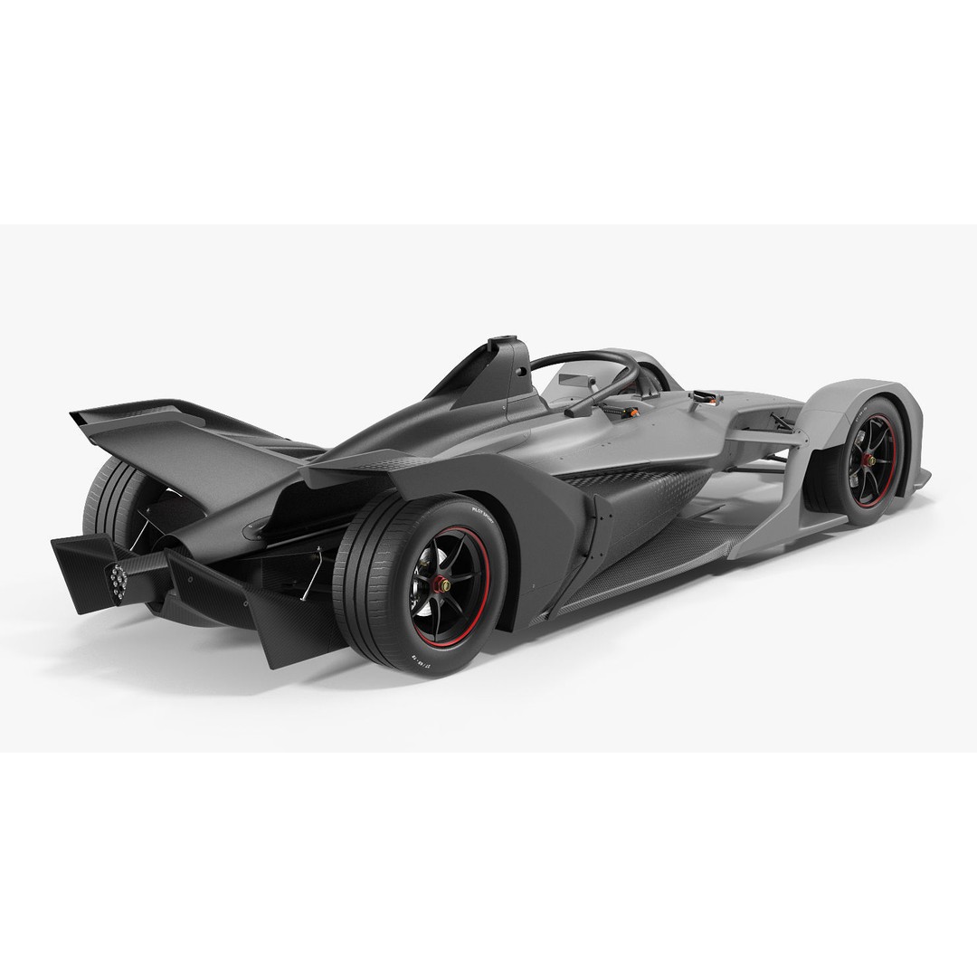 Formula E Car 3D Model – High Poly Racing Asset, FBX, OBJ - View 7