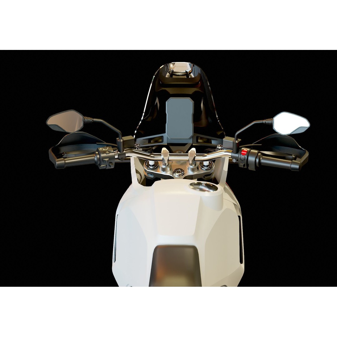 Ducati Desert X 2022 3D Model – Realistic Motorcycle Base Mesh, FBX - View 9
