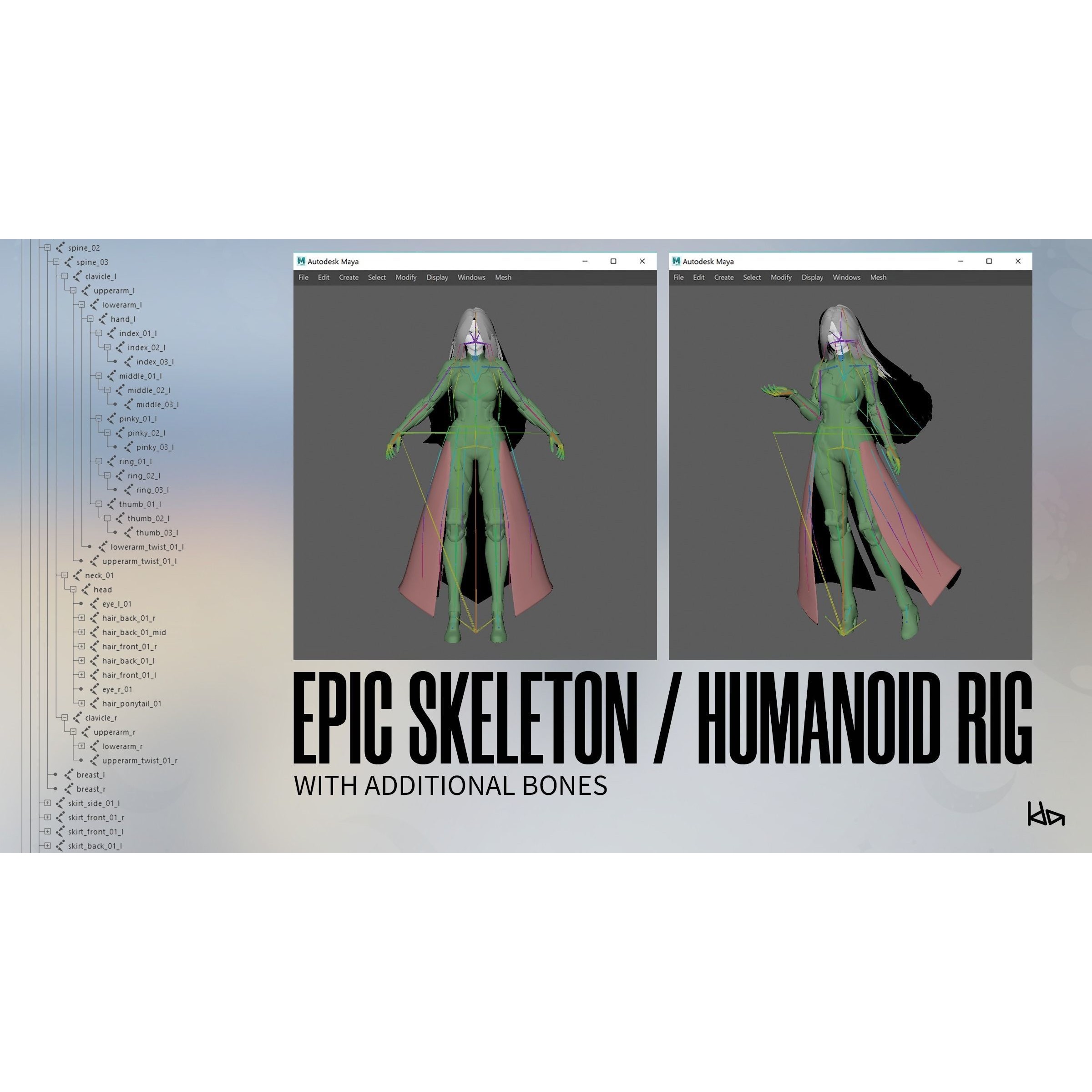 Stellar Girl Celeste - Low-Poly Game-Ready 3D Model - View 13