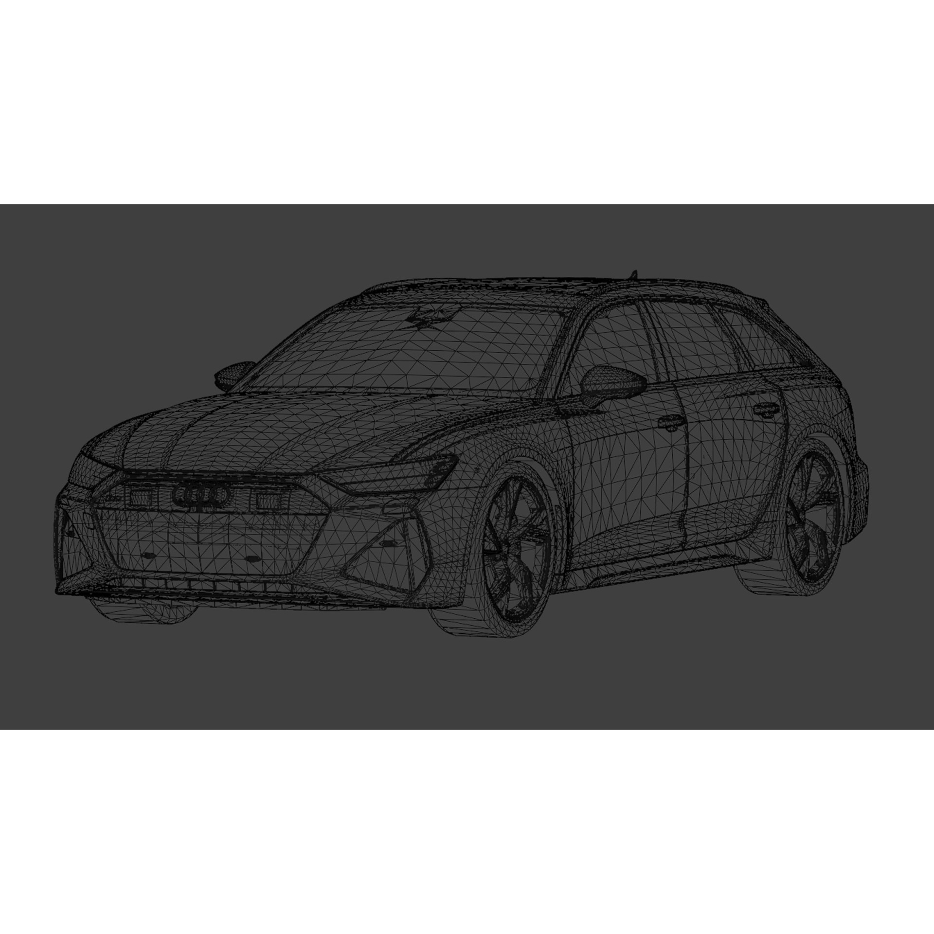 2020 Audi RS6 Avant - Low-Poly Game-Ready 3D Model - View 12