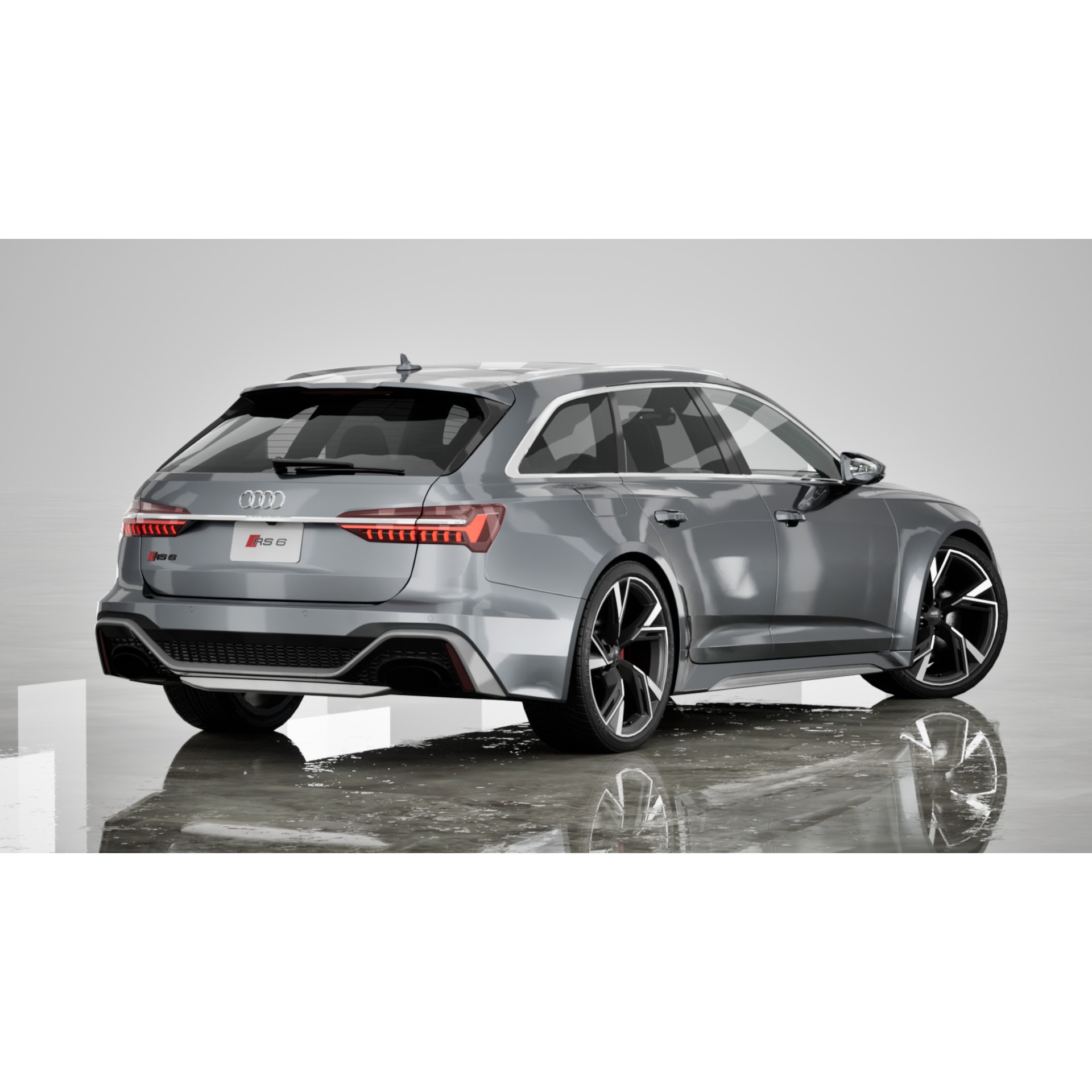 2020 Audi RS6 Avant - Low-Poly Game-Ready 3D Model - View 3