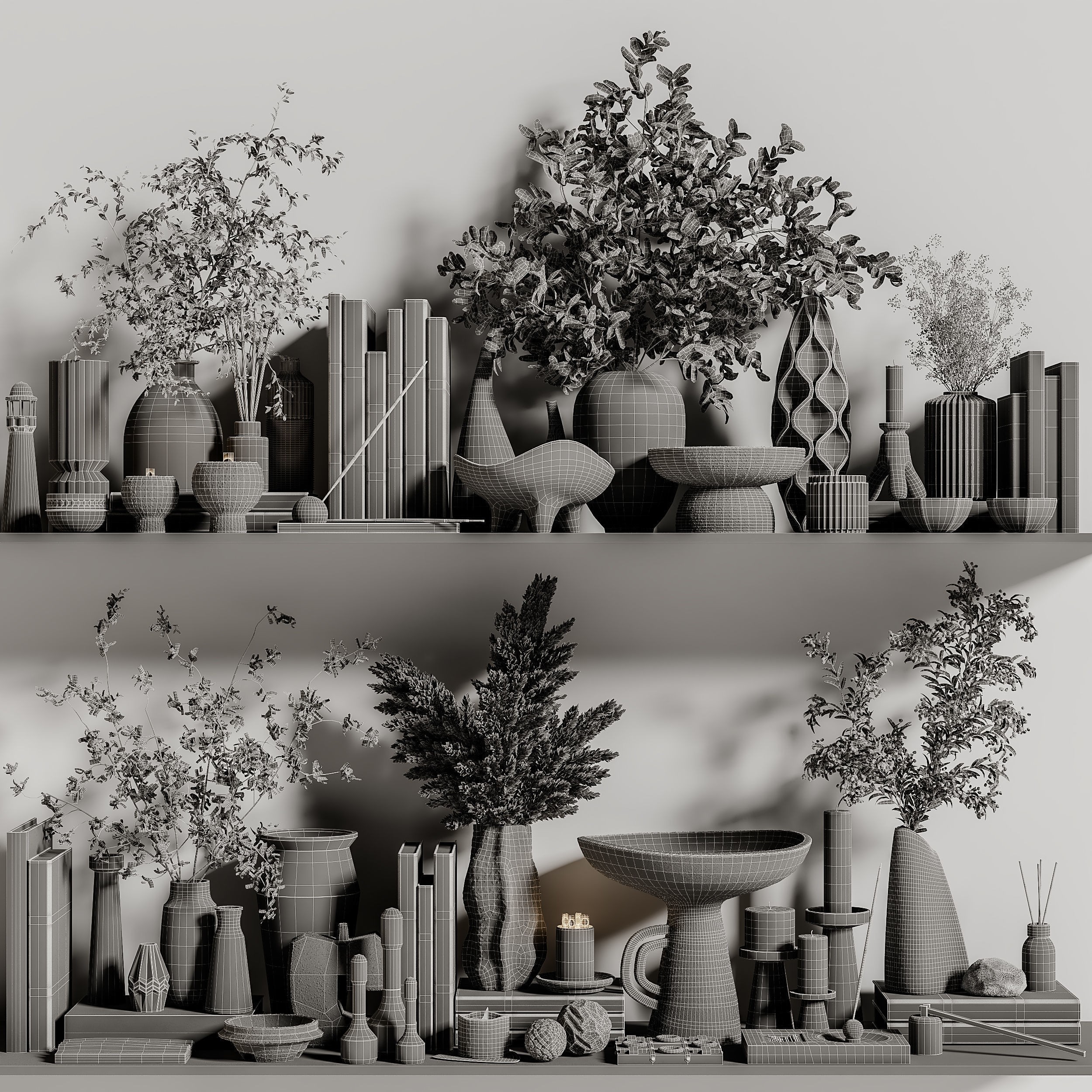 Decorative Set 124 - PBR 3D Model