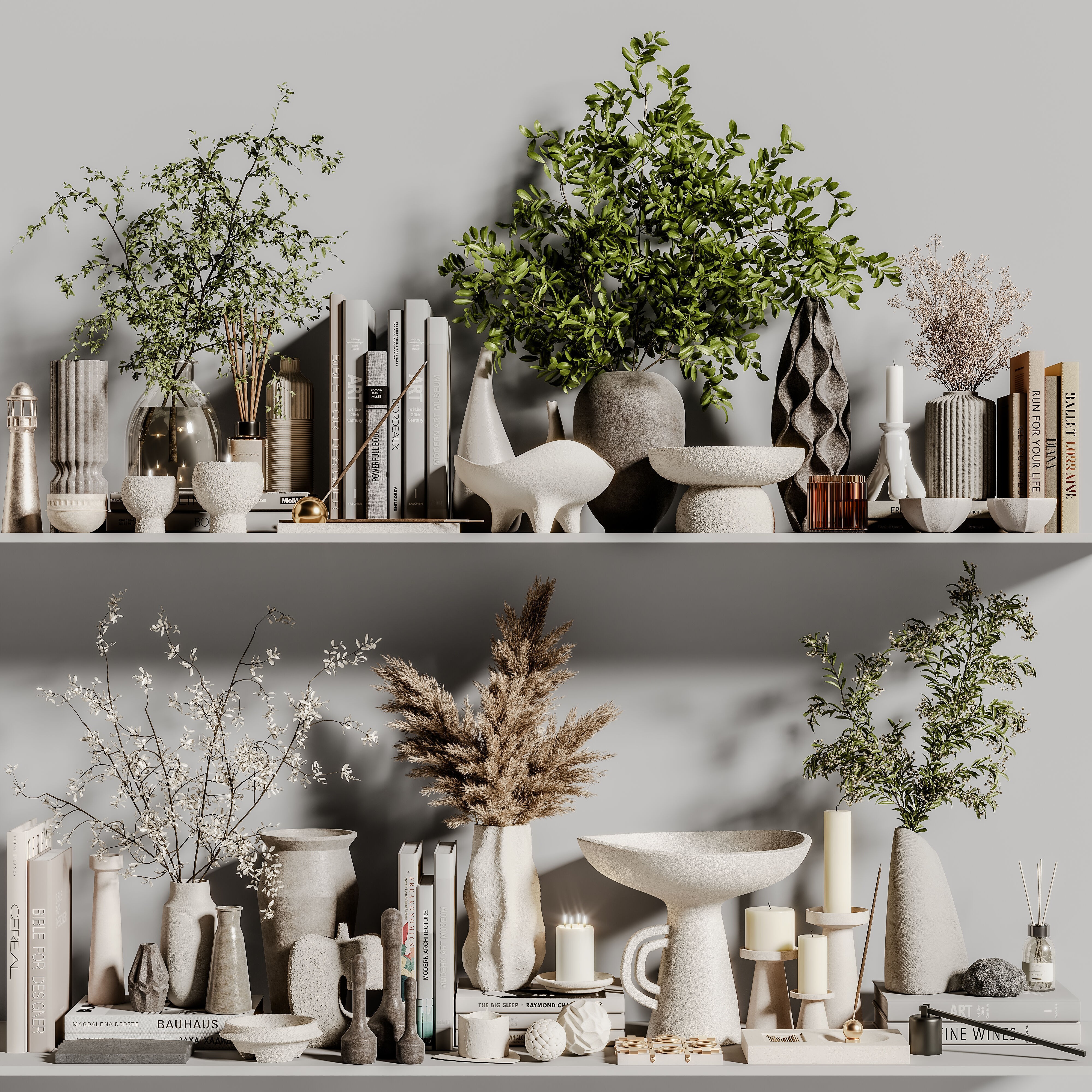 Decorative Set 124 - PBR 3D Model - View 3