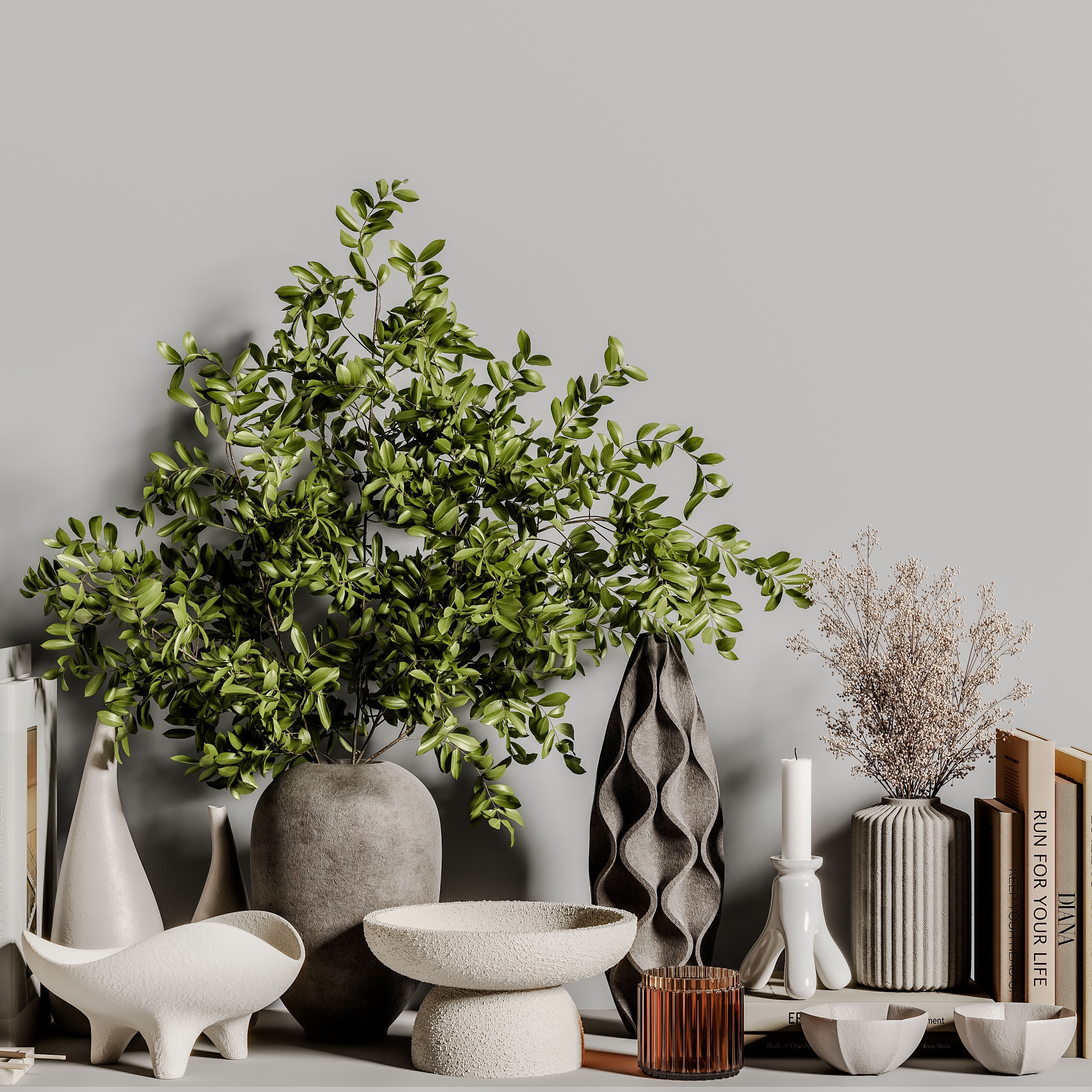 Decorative Set 124 - PBR 3D Model - View 4