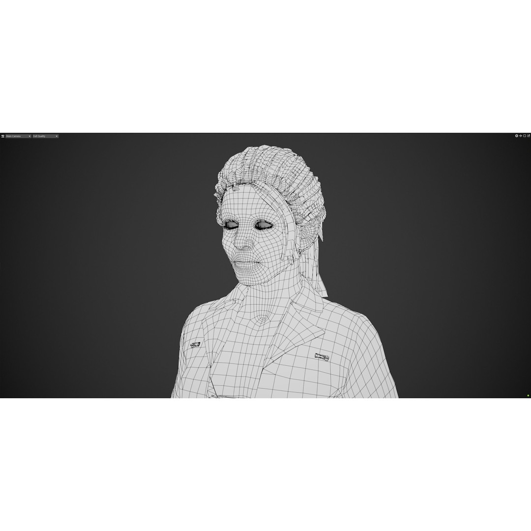 Biker Girl Character 3D Model – Low Poly PBR Game Asset, FBX, OBJ - View 29