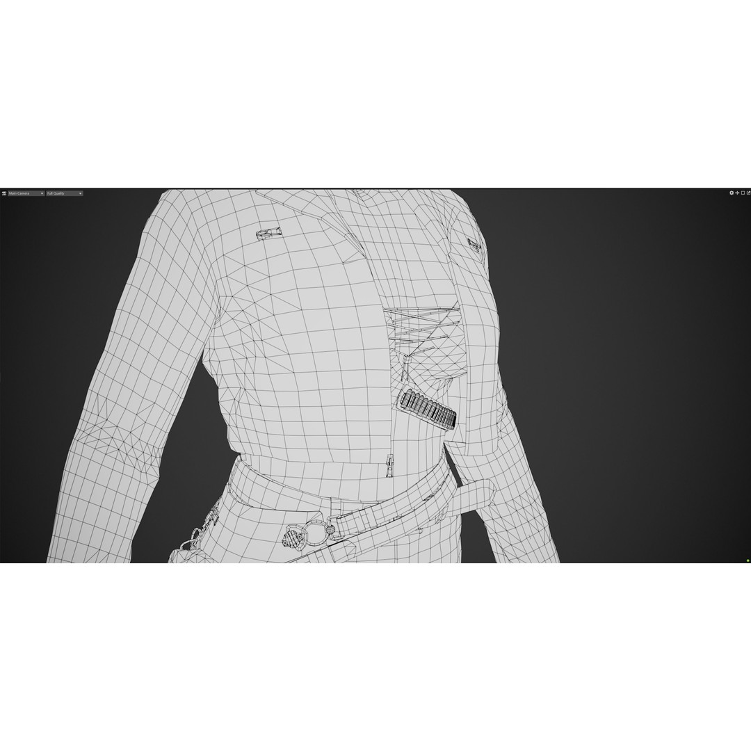 Biker Girl Character 3D Model – Low Poly PBR Game Asset, FBX, OBJ - View 30