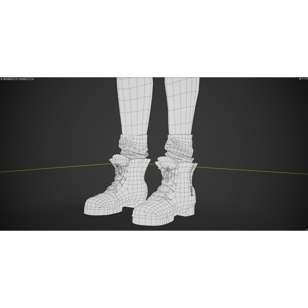 Biker Girl Character 3D Model – Low Poly PBR Game Asset, FBX, OBJ - View 33