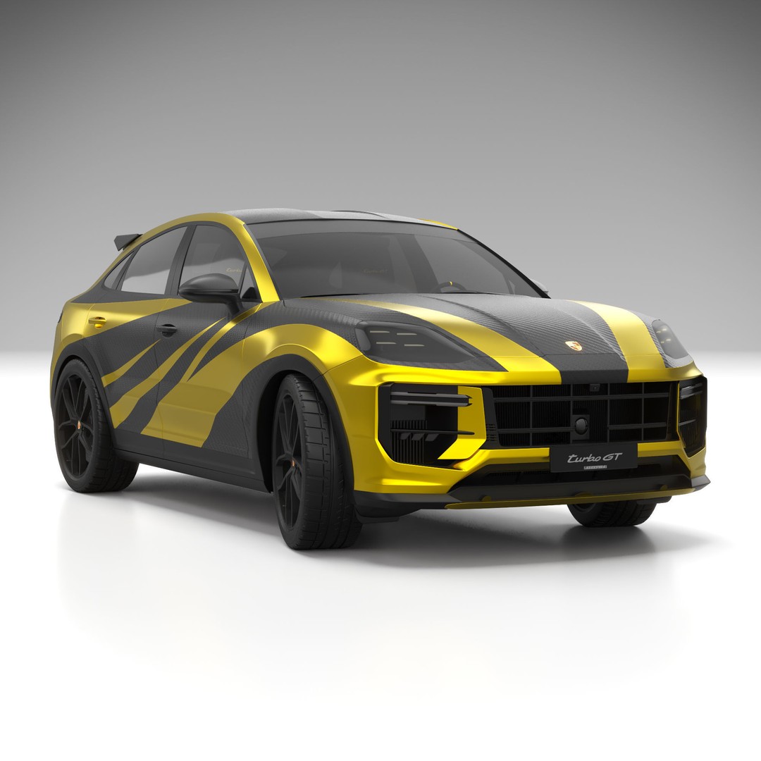 Porsche Cayenne Turbo GT 2024 3D Model – High Poly PBR Asset, FBX - View 4