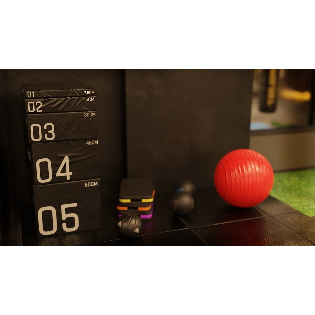 Gym Equipment 3D Model – Low Poly Rigged Asset, FBX, PBR - View 24