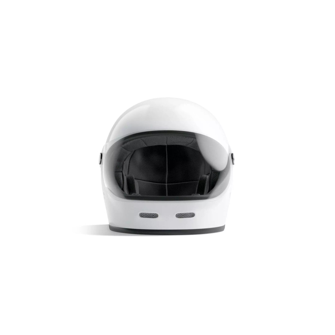 White Motorcycle Helmet 3D Model – Sport Moto Helm, PBR Textures, FBX - View 2