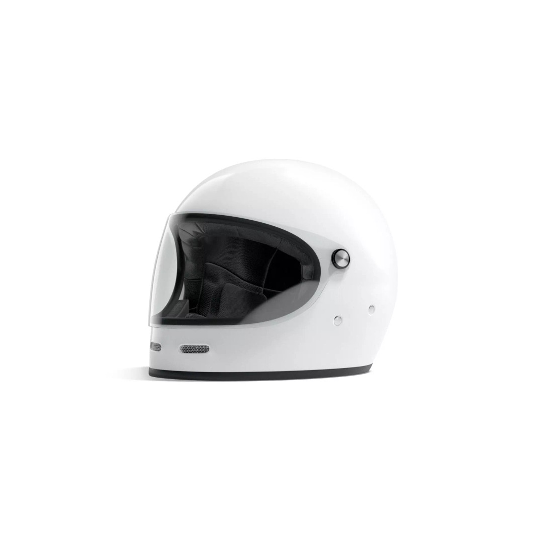 White Motorcycle Helmet 3D Model – Sport Moto Helm, PBR Textures, FBX - View 3