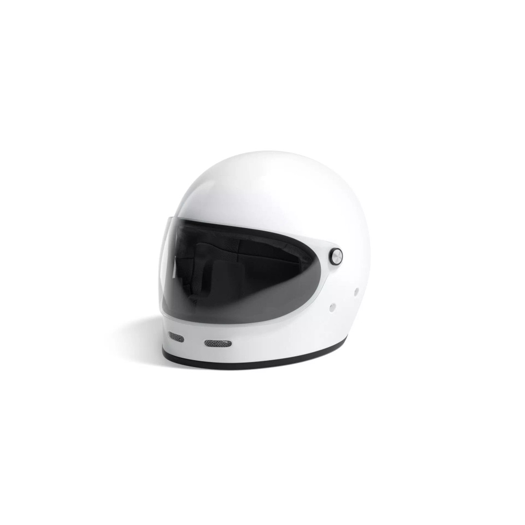 White Motorcycle Helmet 3D Model – Sport Moto Helm, PBR Textures, FBX - View 7