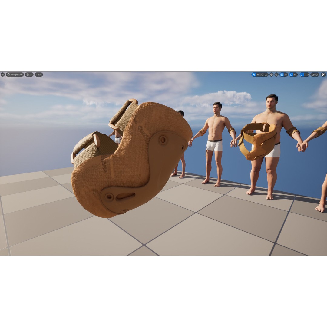 Tactical Elbow Pads 3D Model – Rigged Low-Poly Asset for UE5 - View 16