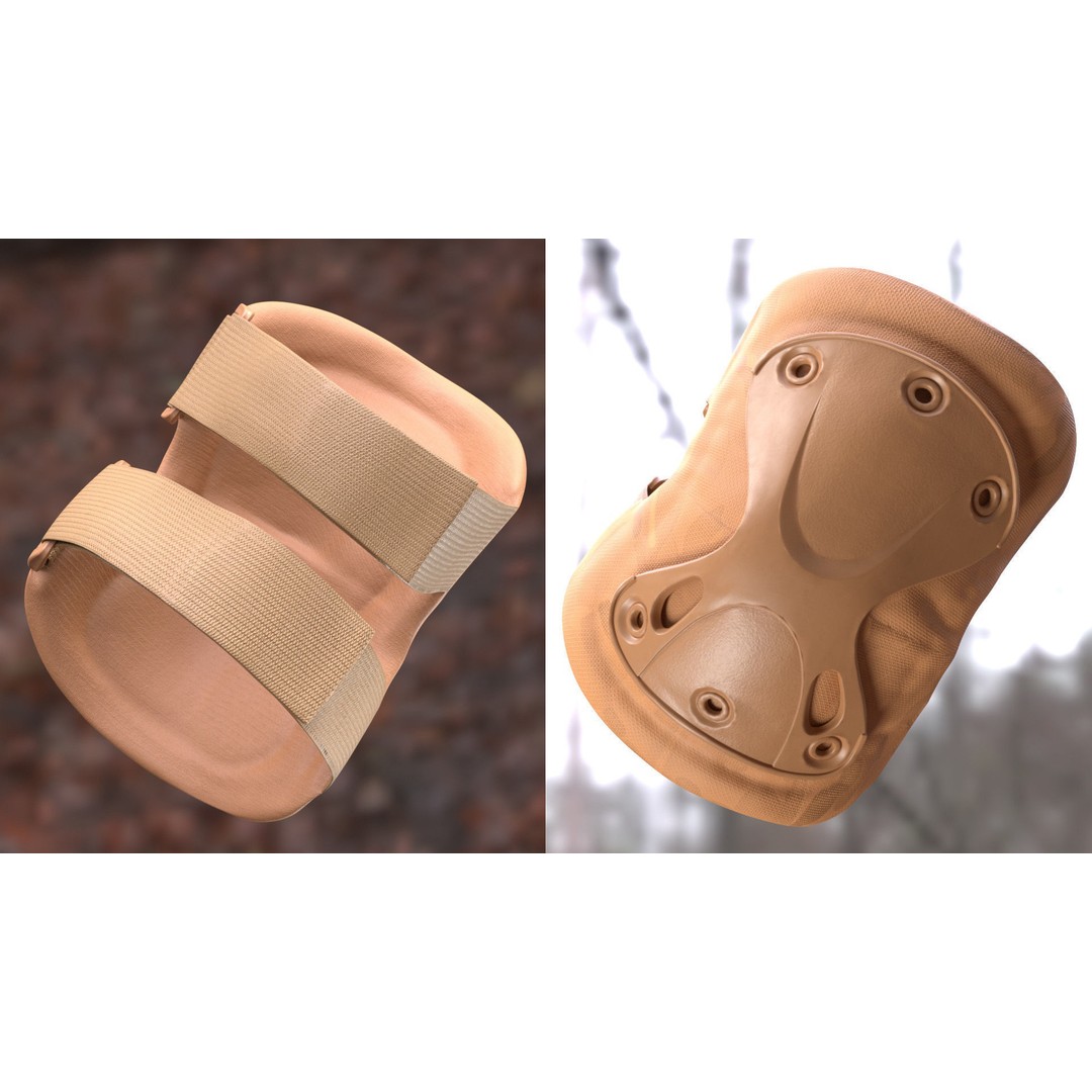 Tactical Elbow Pads 3D Model – Rigged Low-Poly Asset for UE5 - View 6