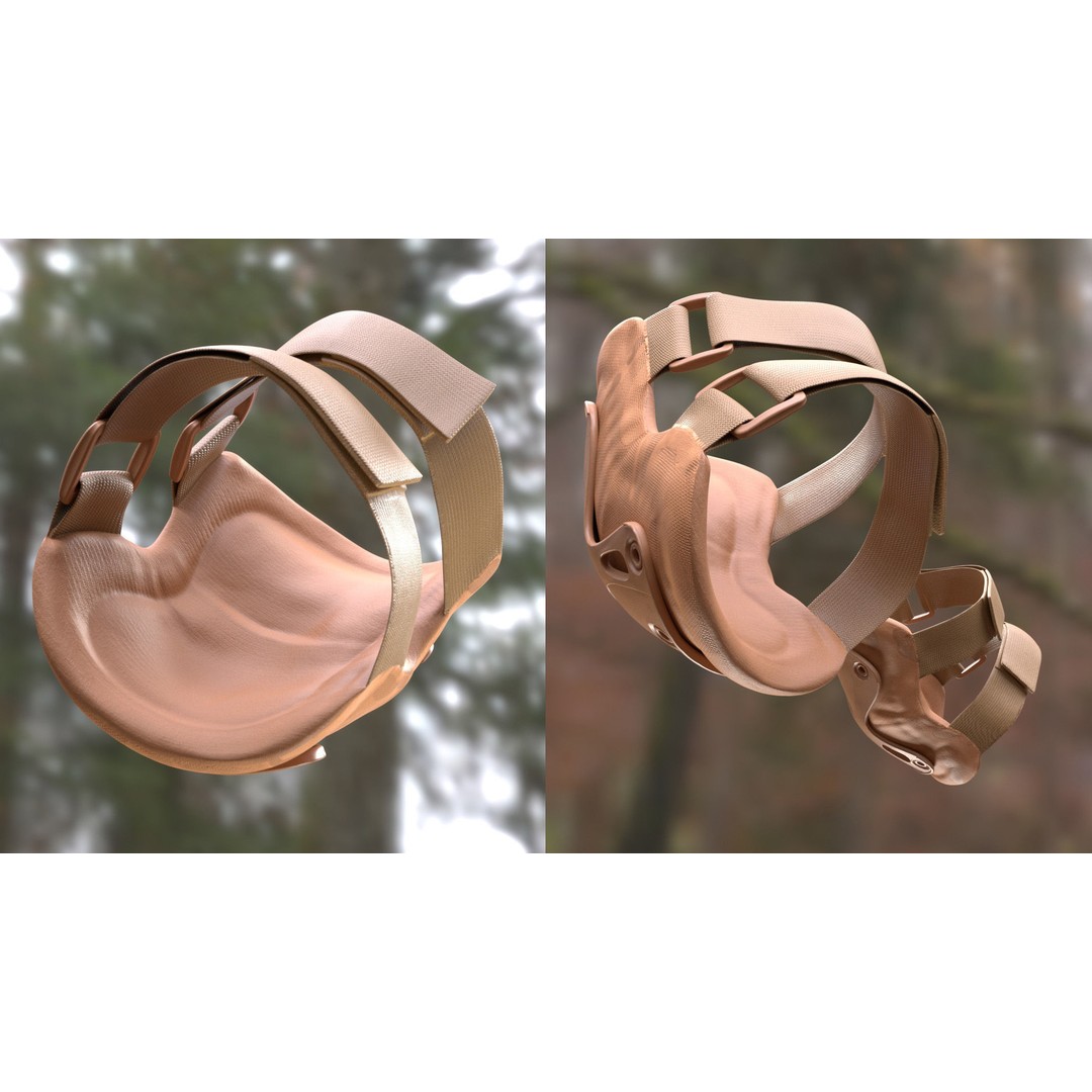 Tactical Elbow Pads 3D Model – Rigged Low-Poly Asset for UE5 - View 7