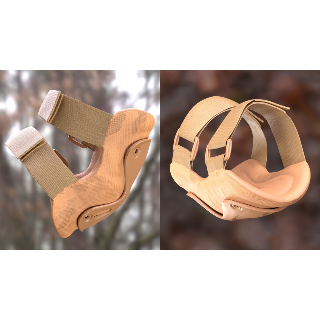 Tactical Elbow Pads 3D Model – Rigged Low-Poly Asset for UE5 - View 8