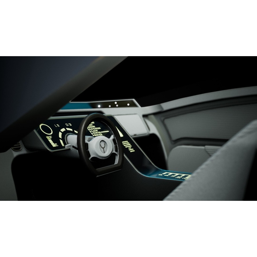 Futuristic Car 3D Model – Low Poly Game Ready Asset, FBX - View 7