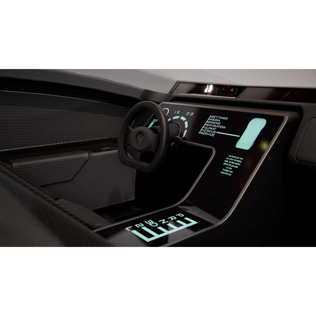 Futuristic Car 3D Model – Low Poly Game Ready Asset, FBX - View 8