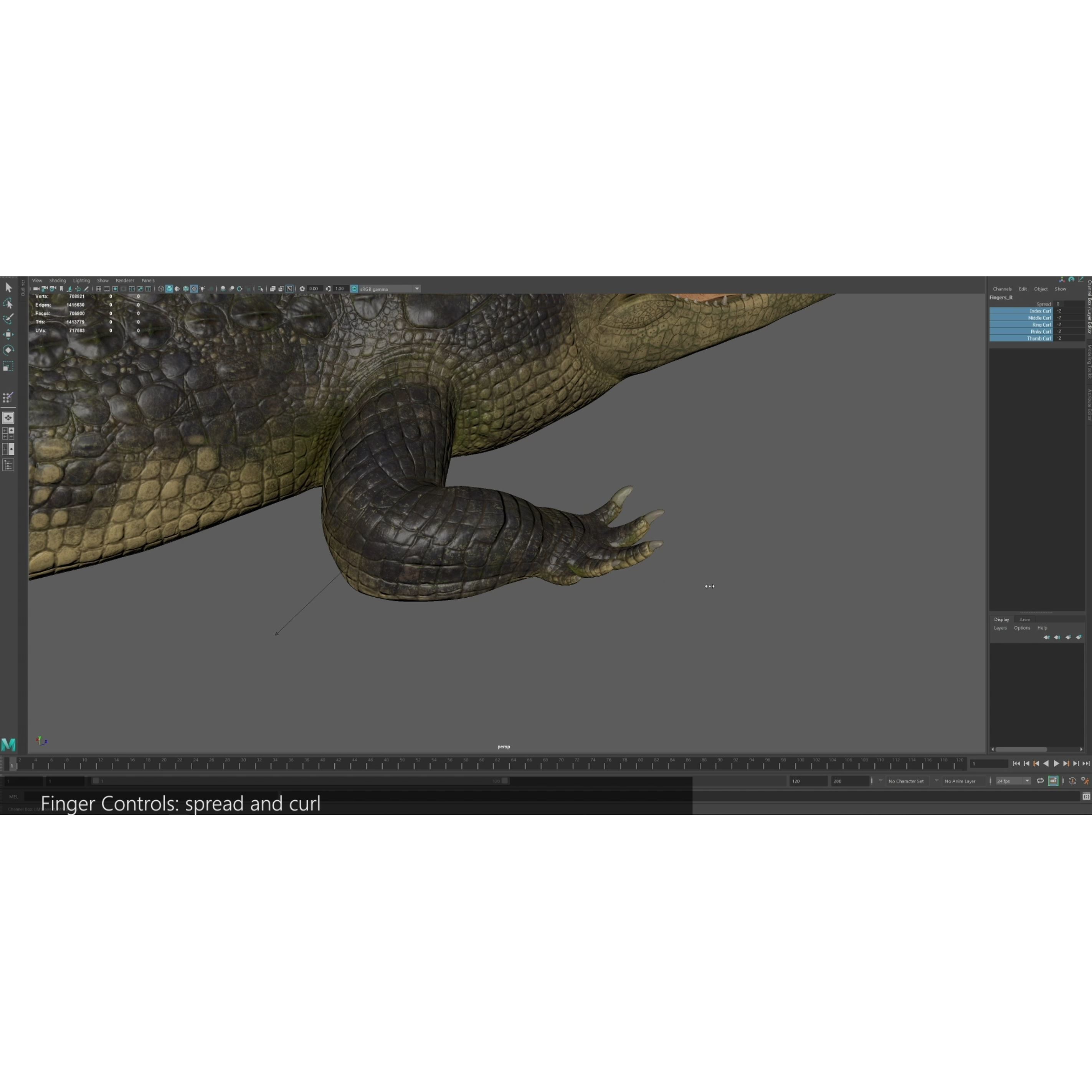Realistic Crocodile Rig - Game-Ready 3D Model - View 16