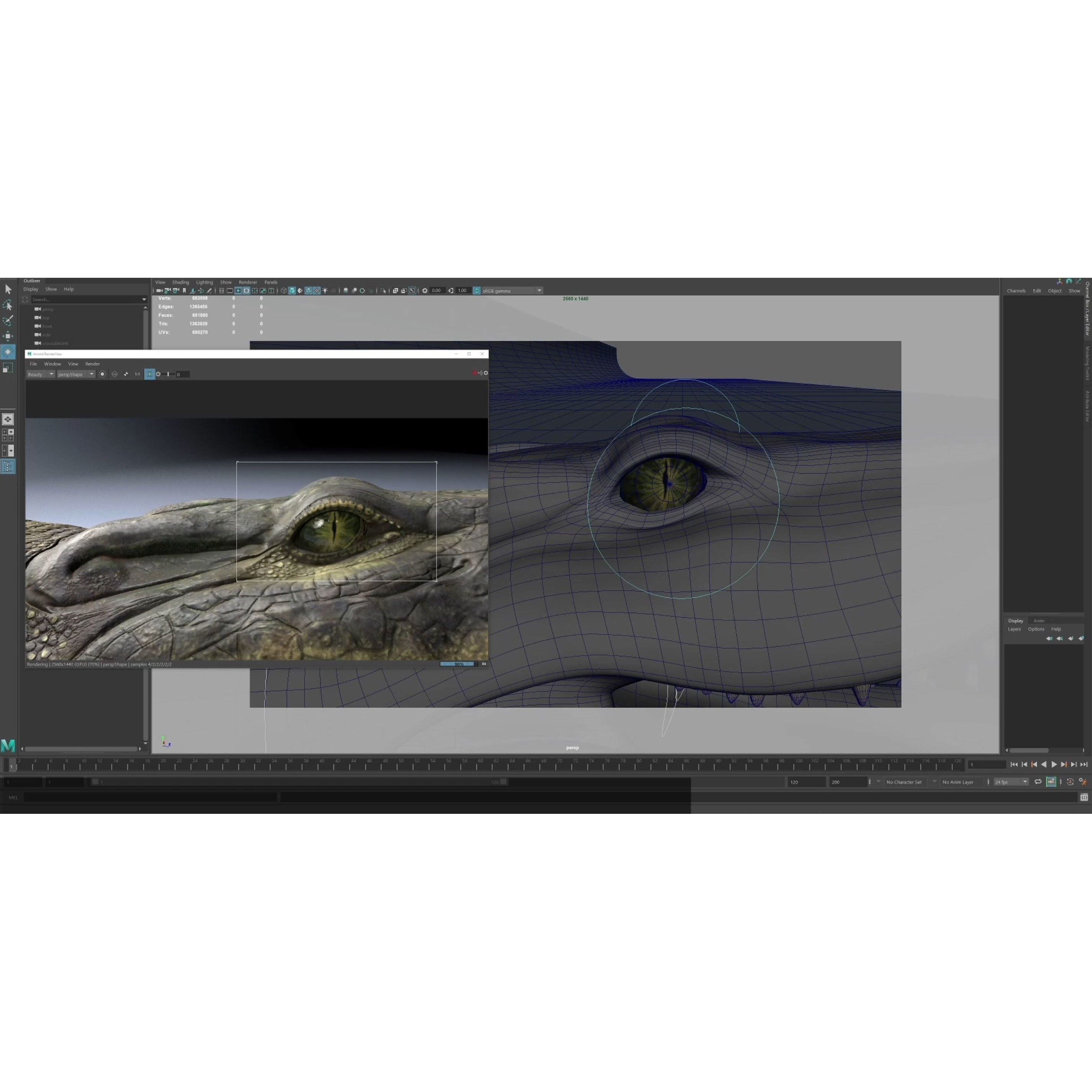 Realistic Crocodile Rig - Game-Ready 3D Model - View 18