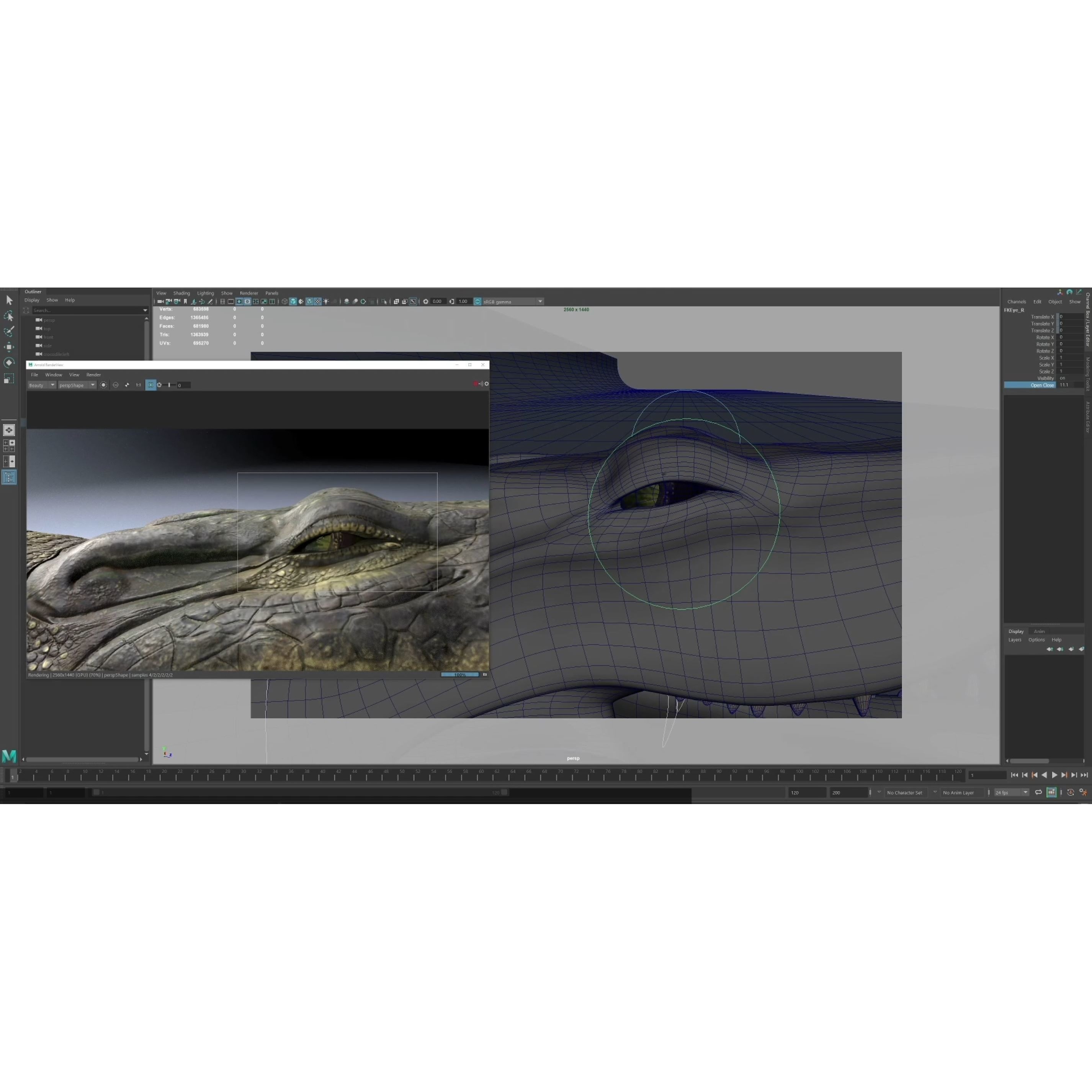 Realistic Crocodile Rig - Game-Ready 3D Model - View 20