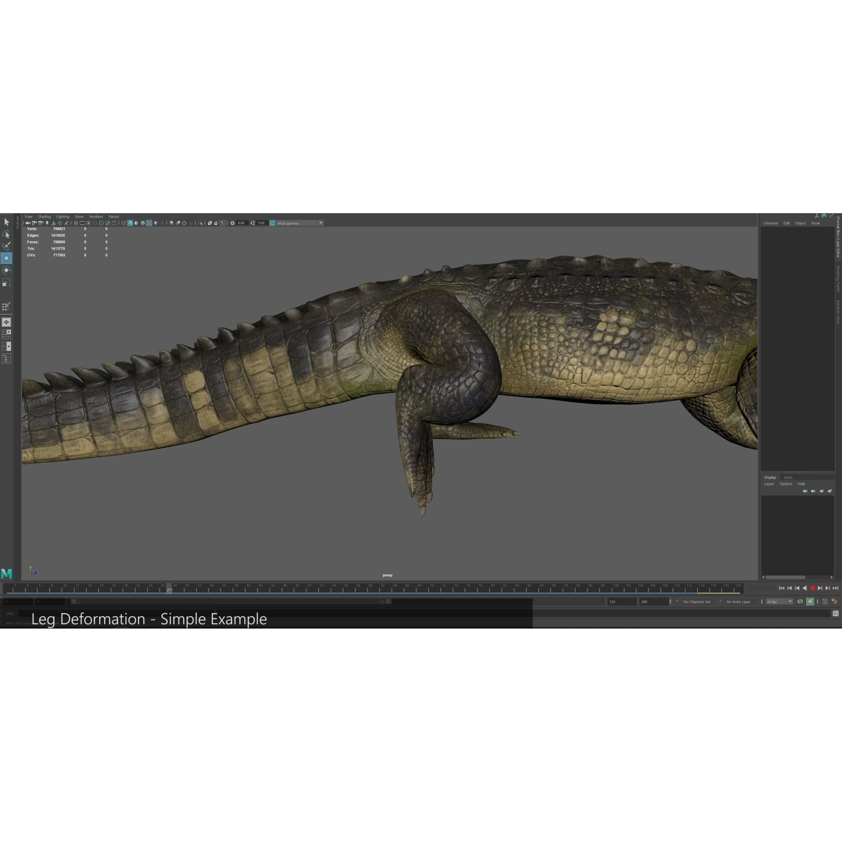 Realistic Crocodile Rig - Game-Ready 3D Model - View 28