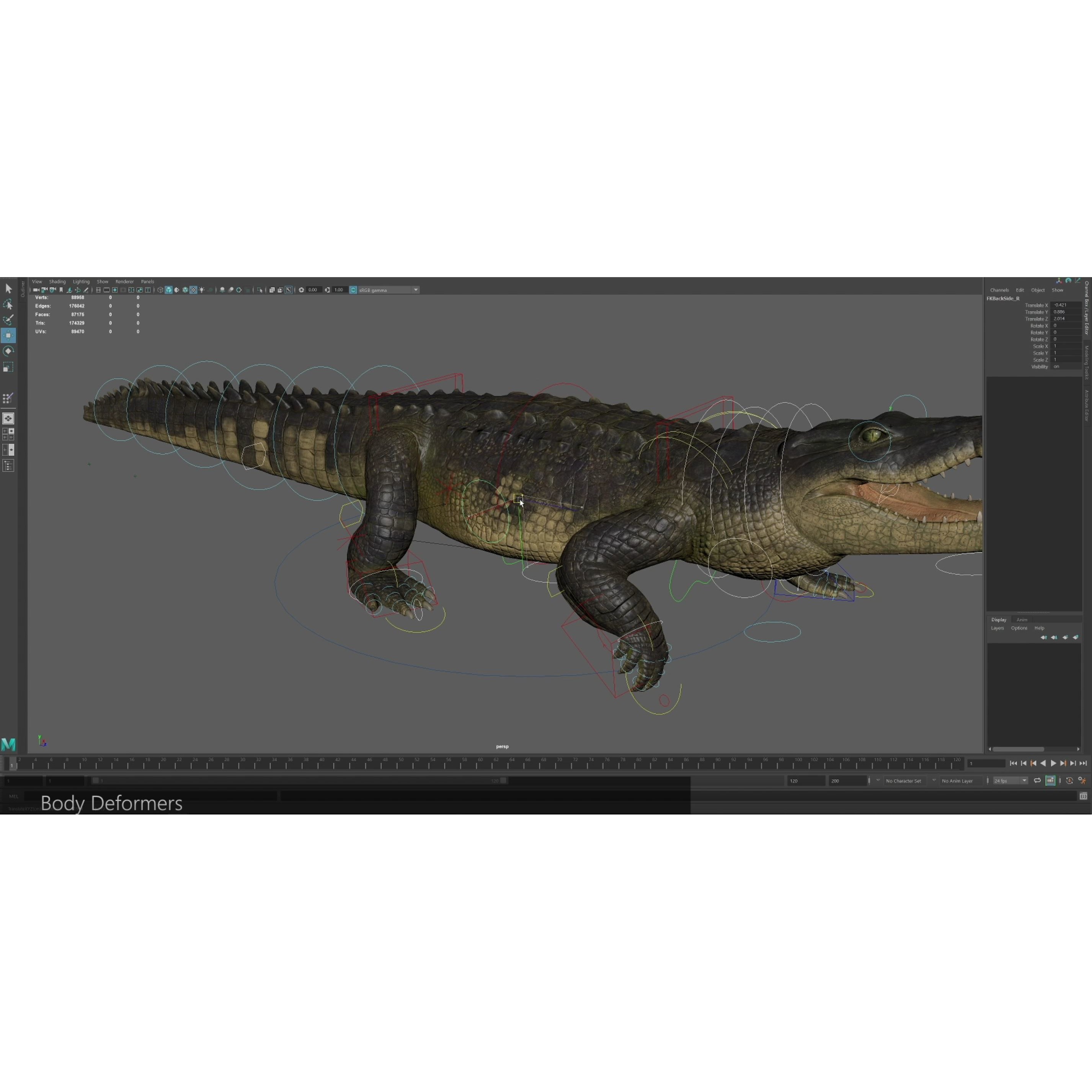 Realistic Crocodile Rig - Game-Ready 3D Model - View 31