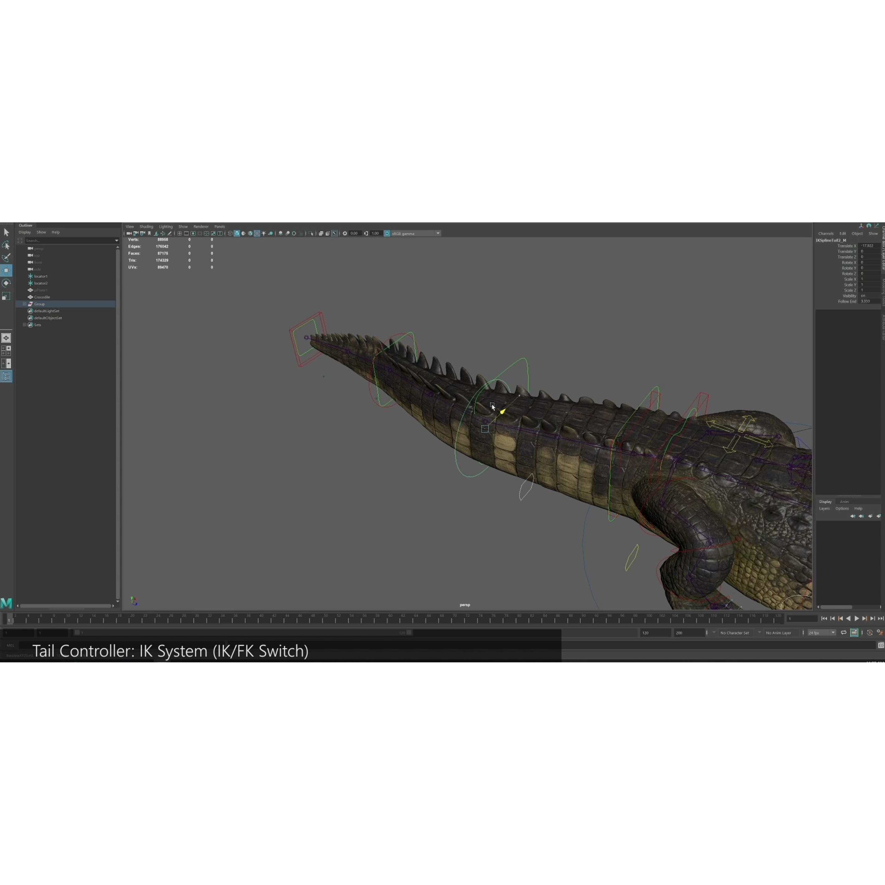 Realistic Crocodile Rig - Game-Ready 3D Model - View 32