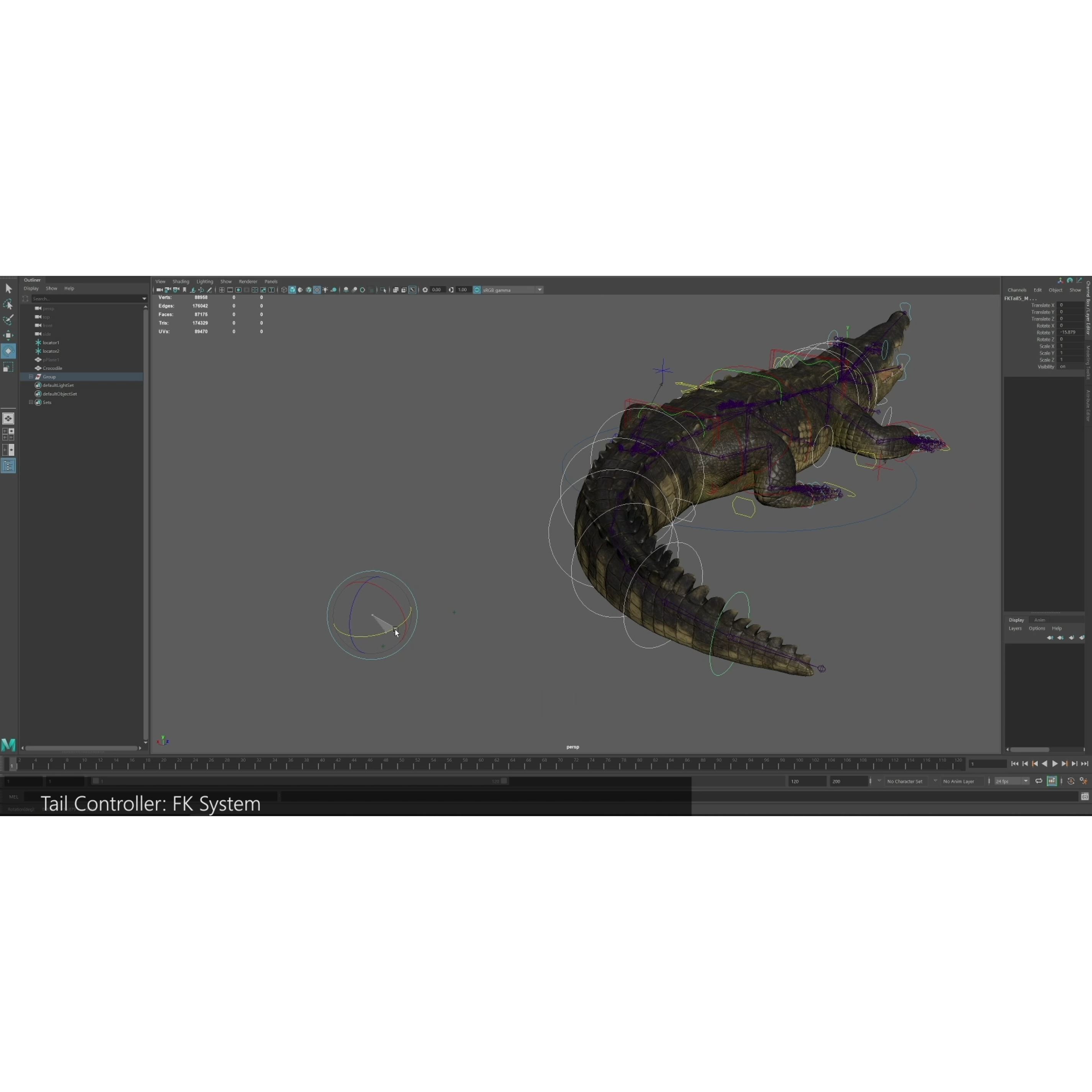 Realistic Crocodile Rig - Game-Ready 3D Model - View 34