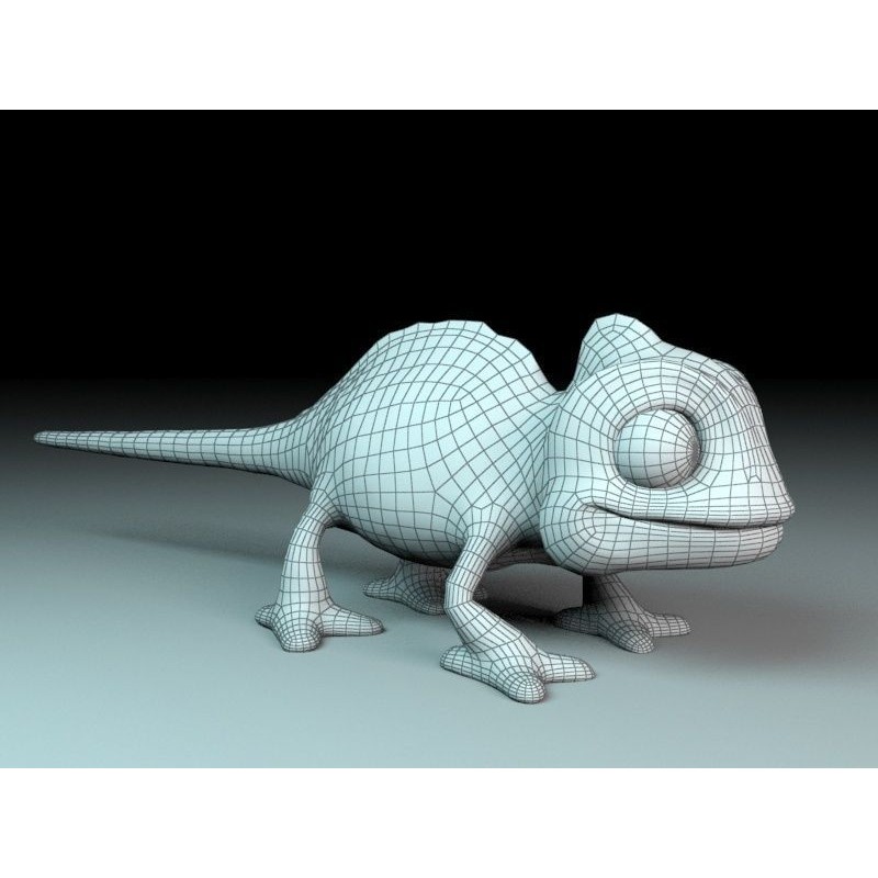 Cartoon Chameleon - Low-Poly Game-Ready 3D Model